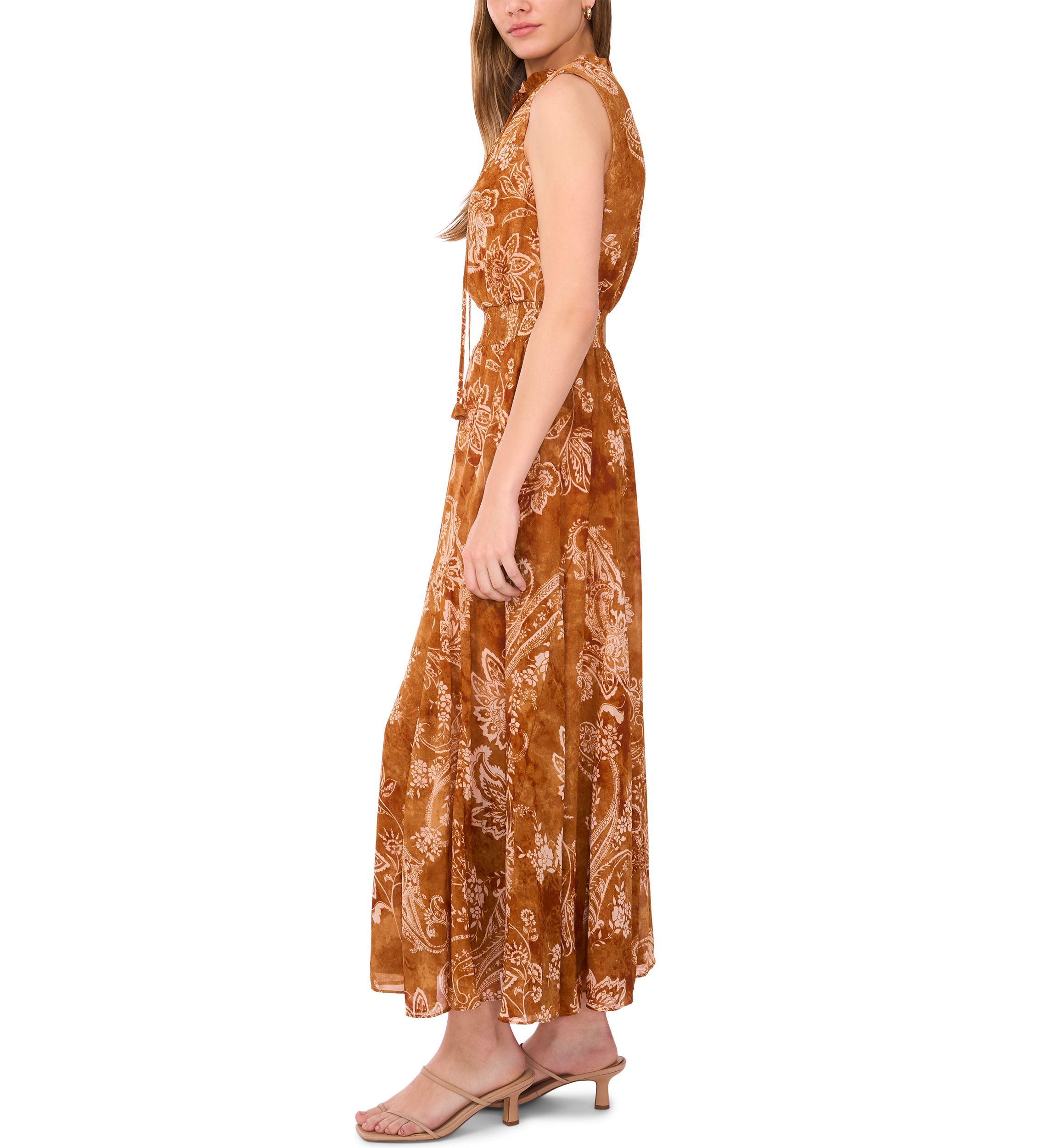Womens Printed Sleeveless Dress