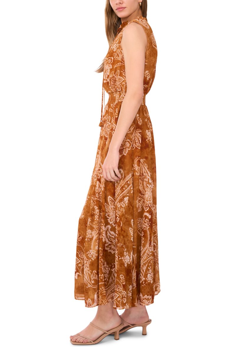 Womens Printed Sleeveless Dress