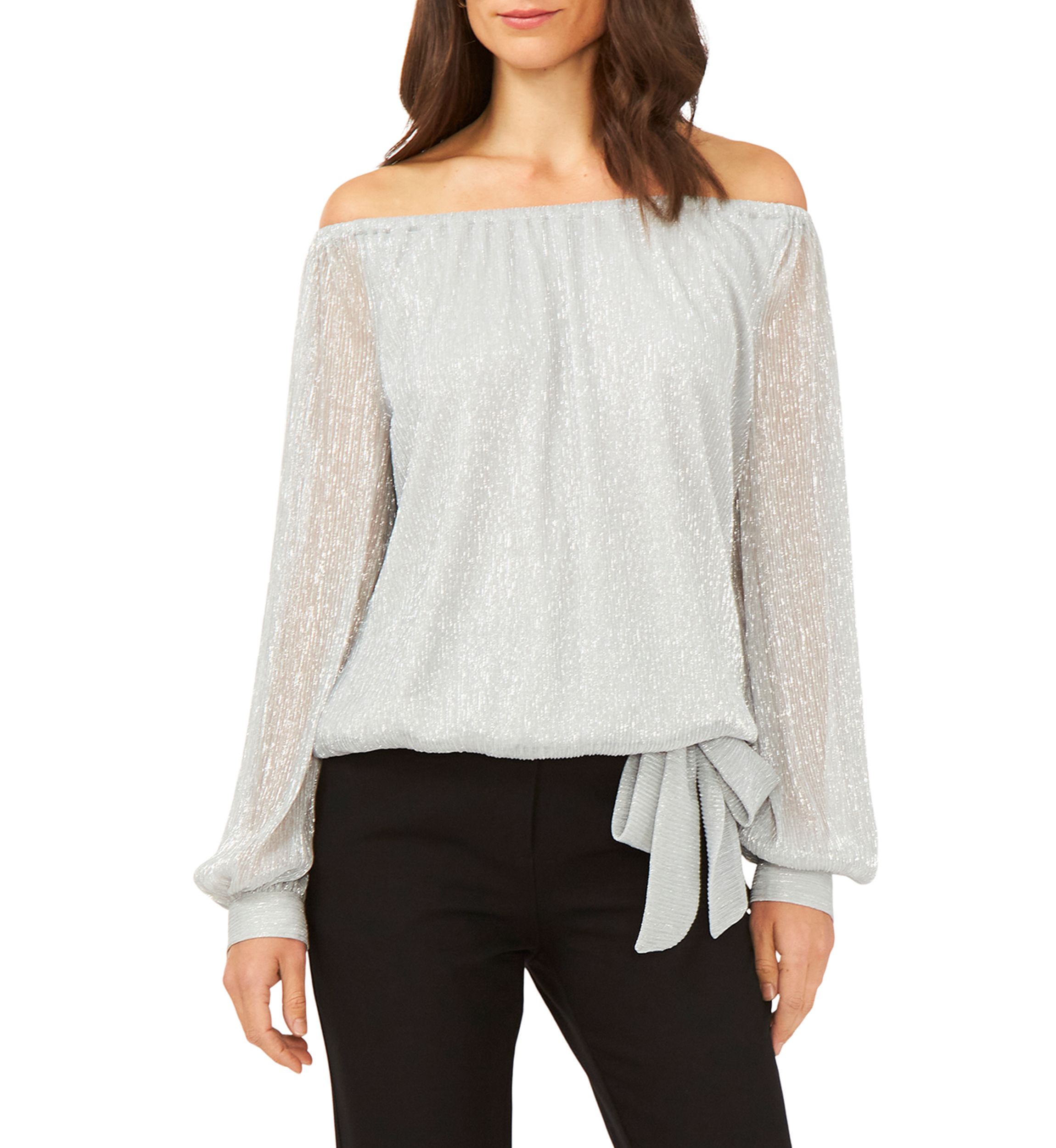Womens Crinkle Foil Top