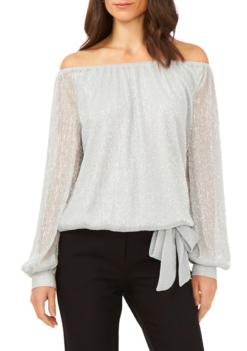 Womens Crinkle Foil Top
