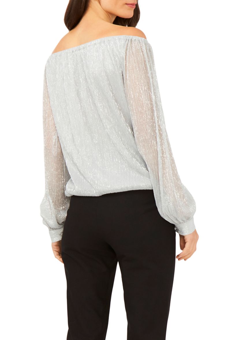 Womens Crinkle Foil Top