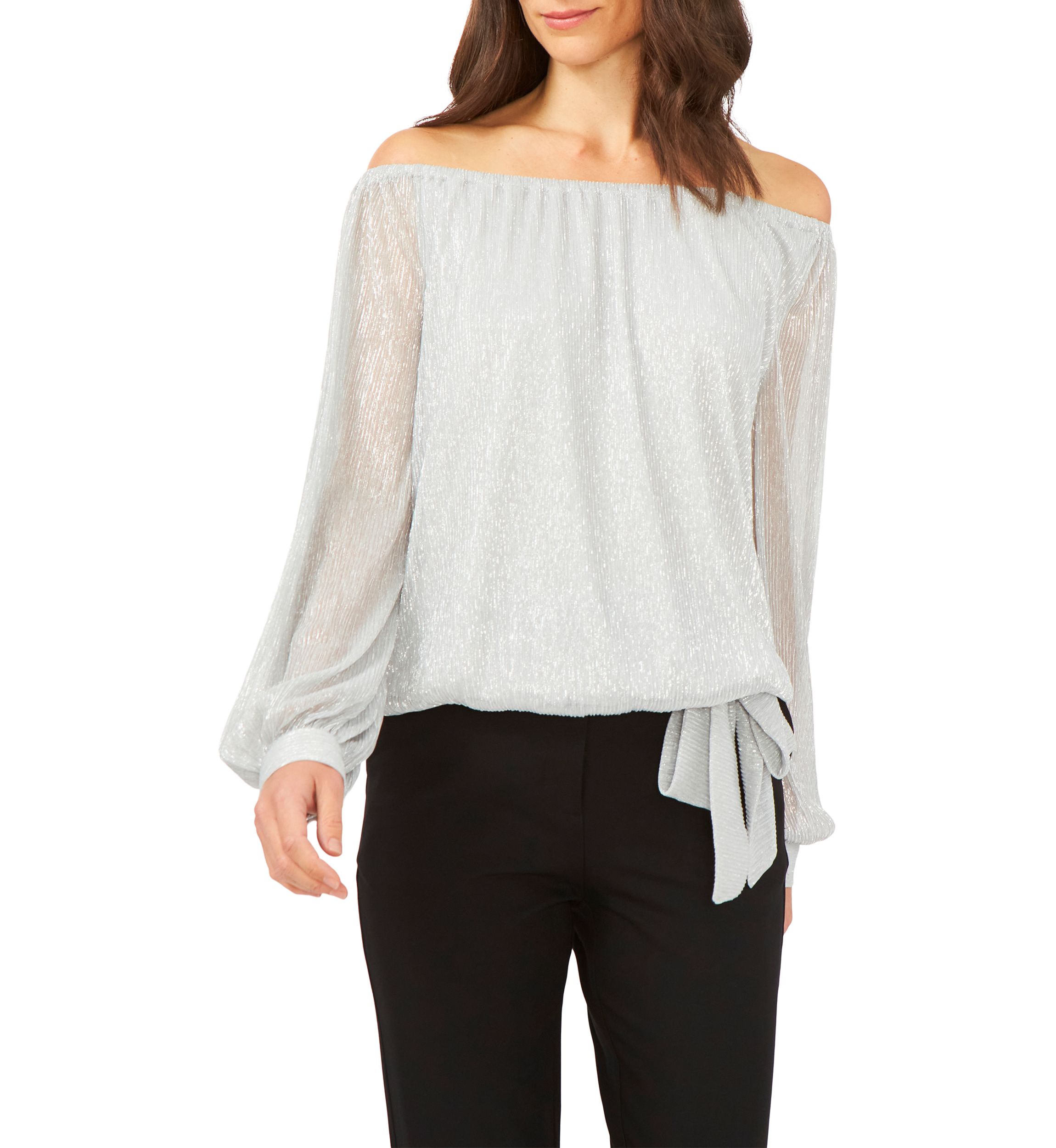 Womens Crinkle Foil Top
