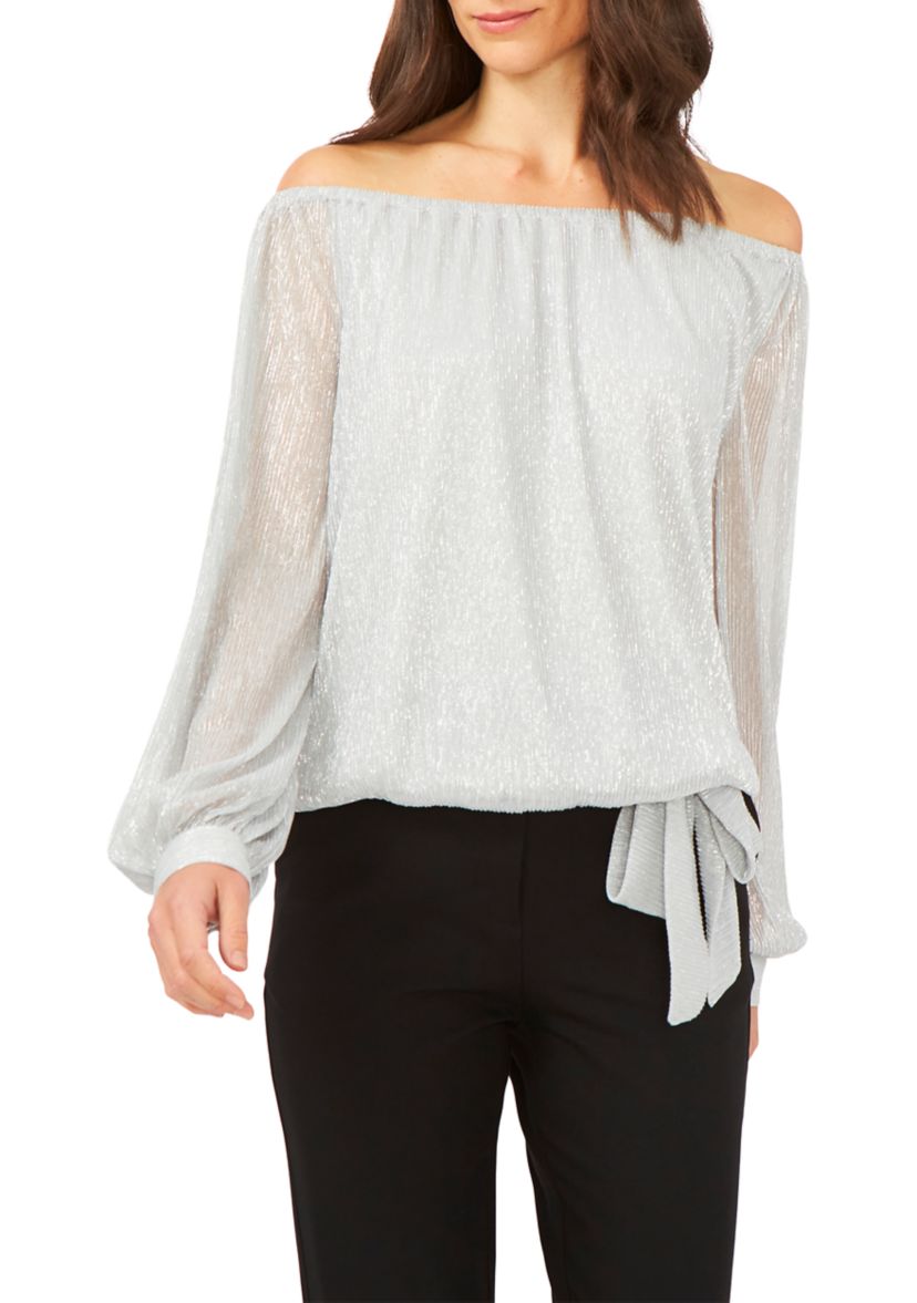 Womens Crinkle Foil Top