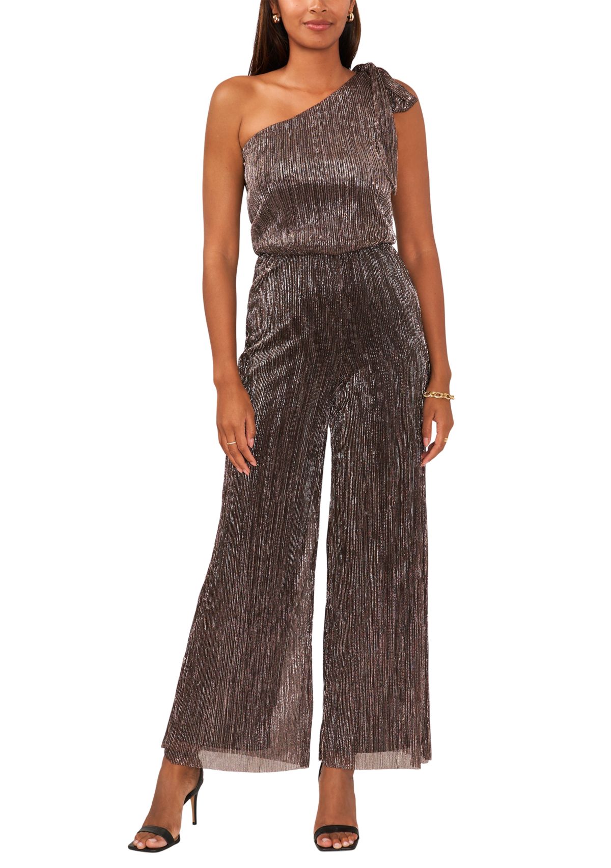 Womens One Shoulder Bow Jumpsuit