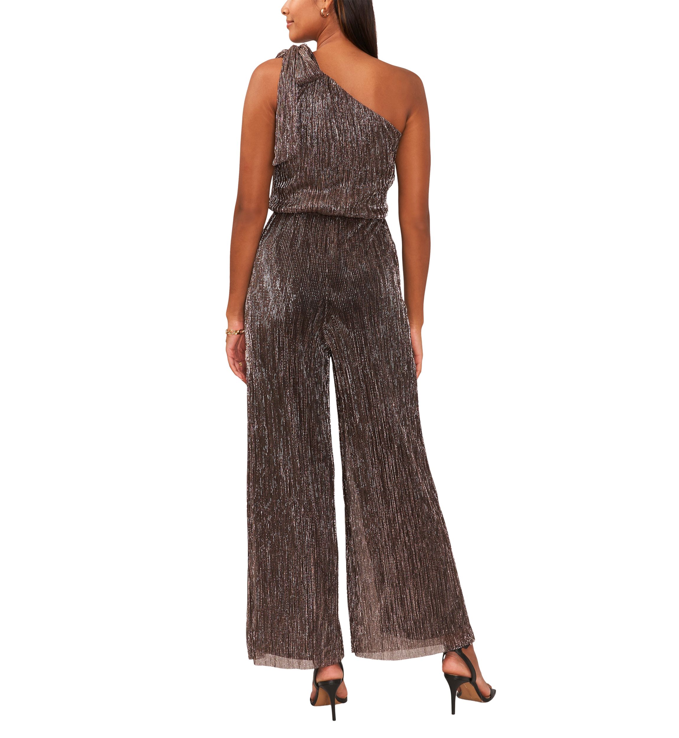 Womens One Shoulder Bow Jumpsuit