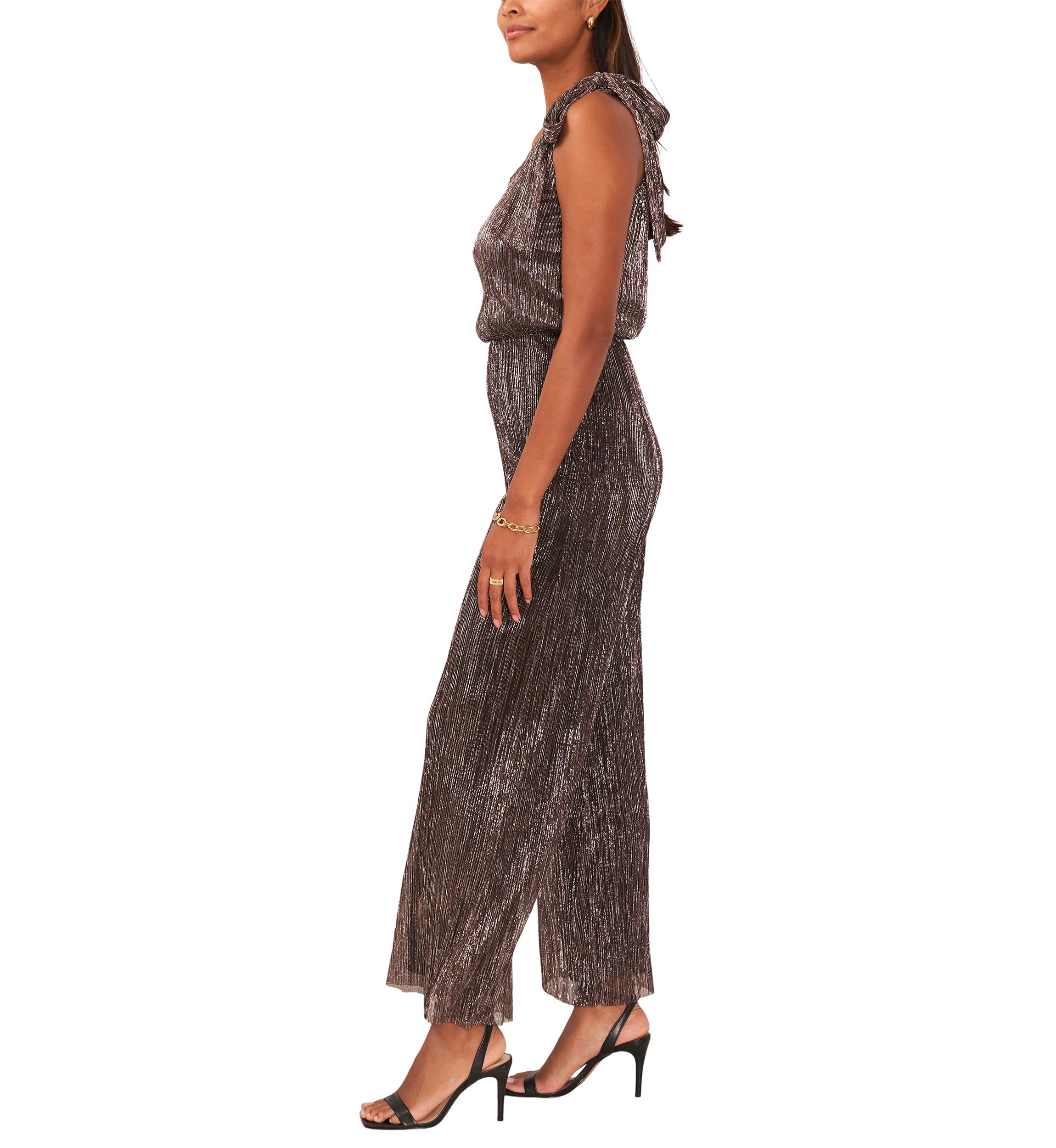 Womens One Shoulder Bow Jumpsuit