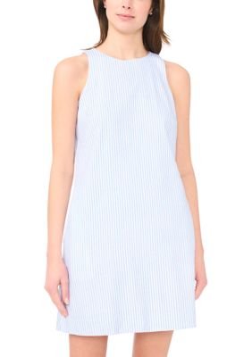 MSK Women's Sleeveless Linen Shift Mini Dress