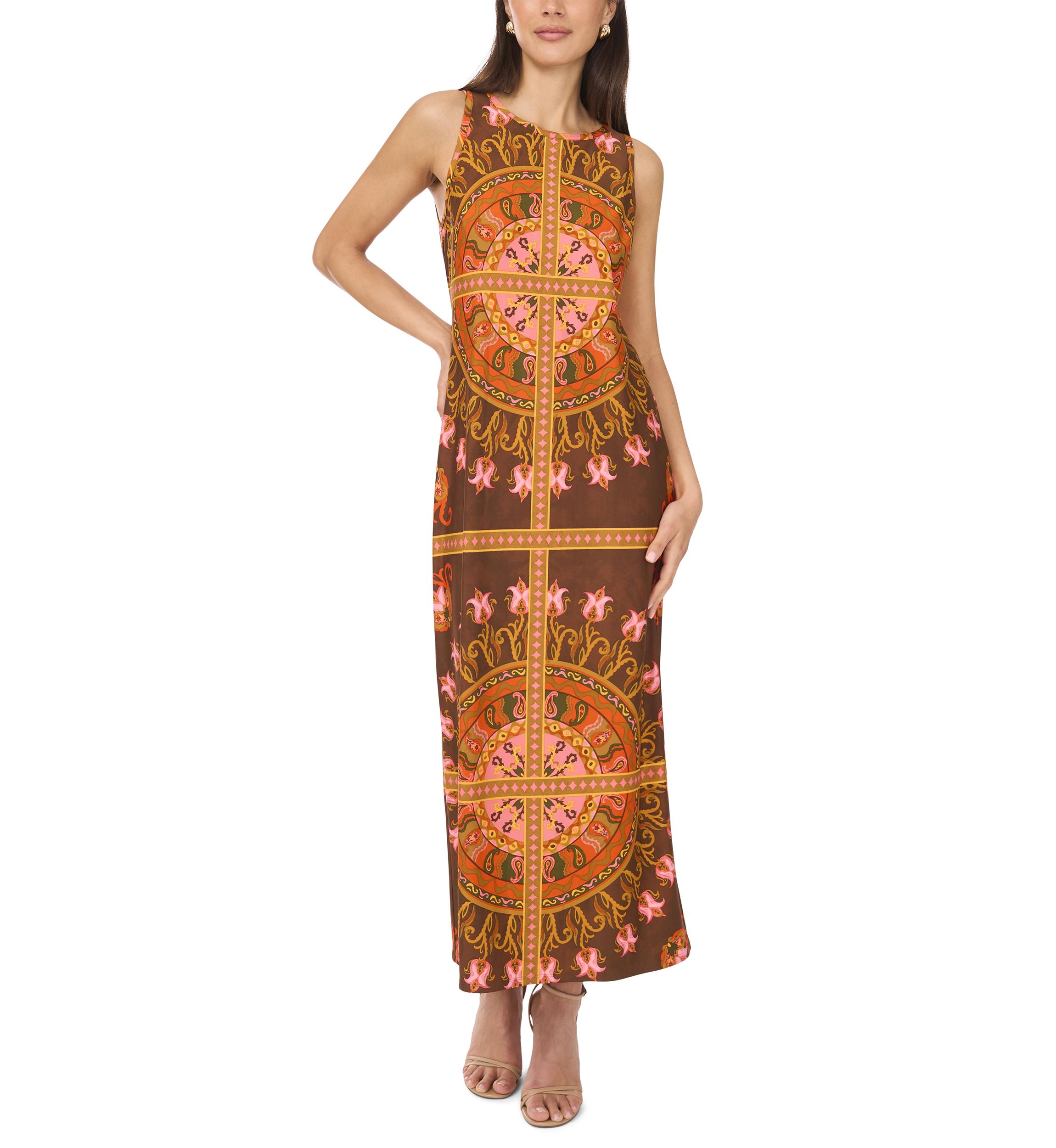 Womens Abstract Printed Dress