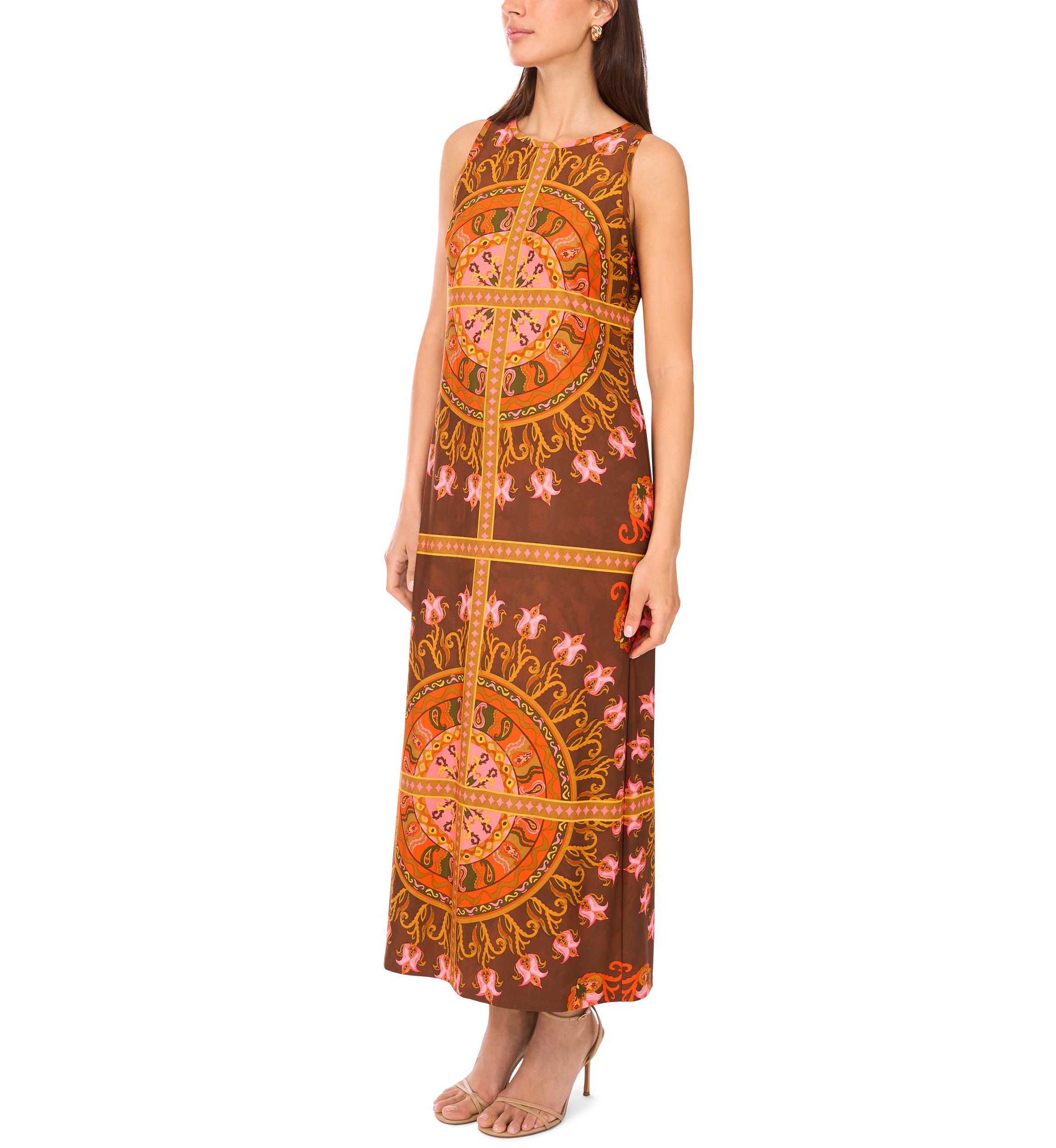 Womens Abstract Printed Dress