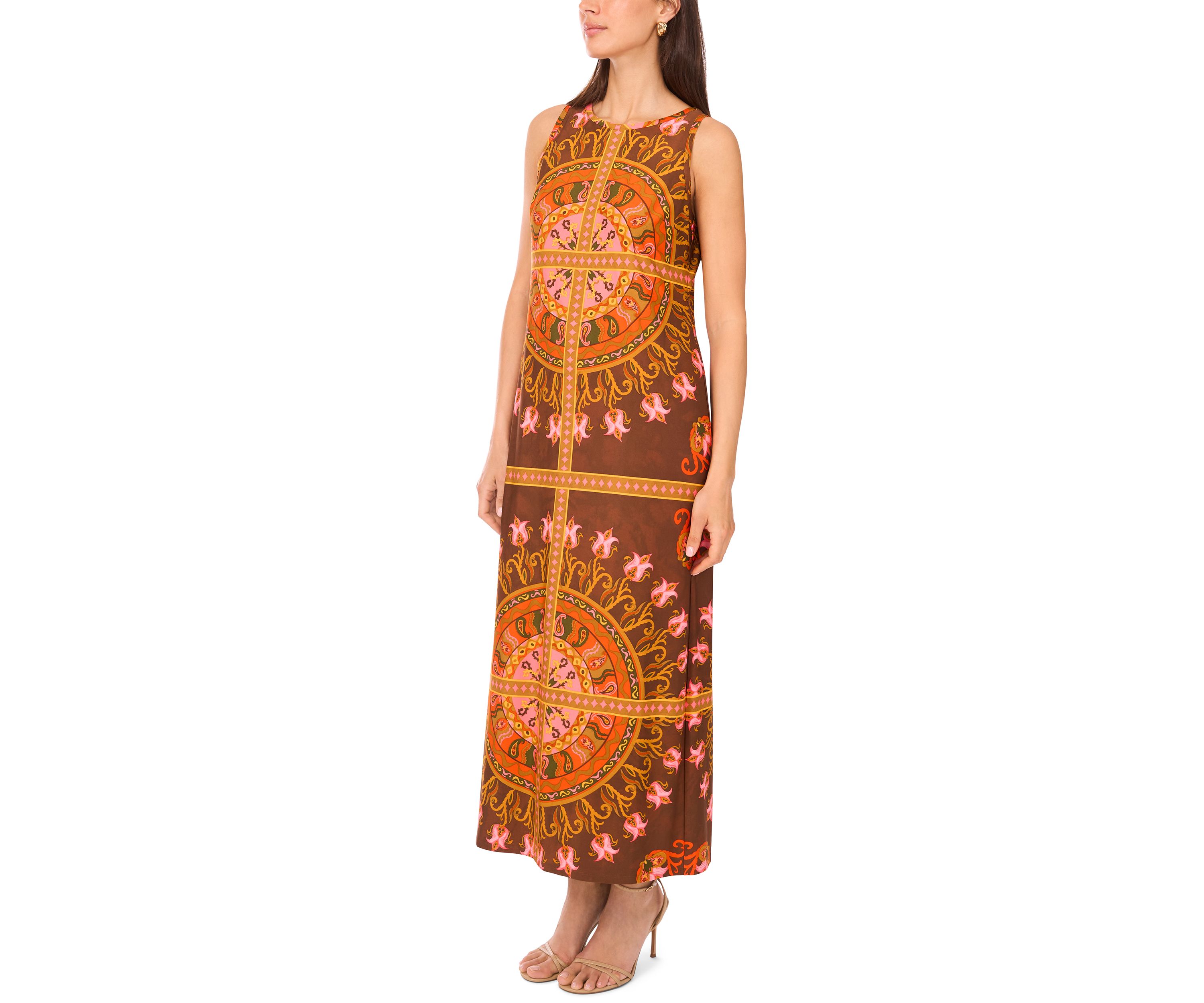 Womens Abstract Printed Dress