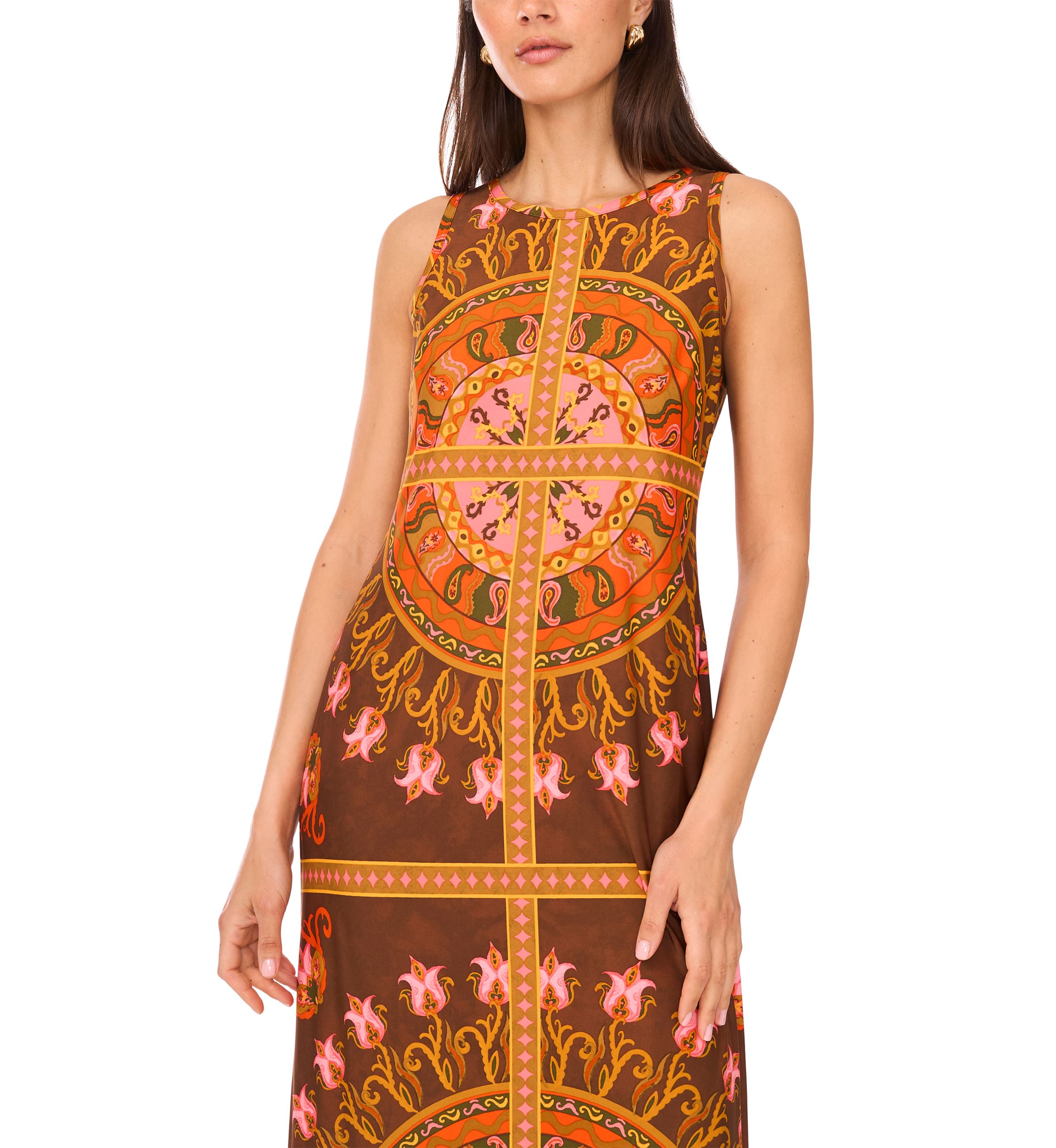 Womens Abstract Printed Dress