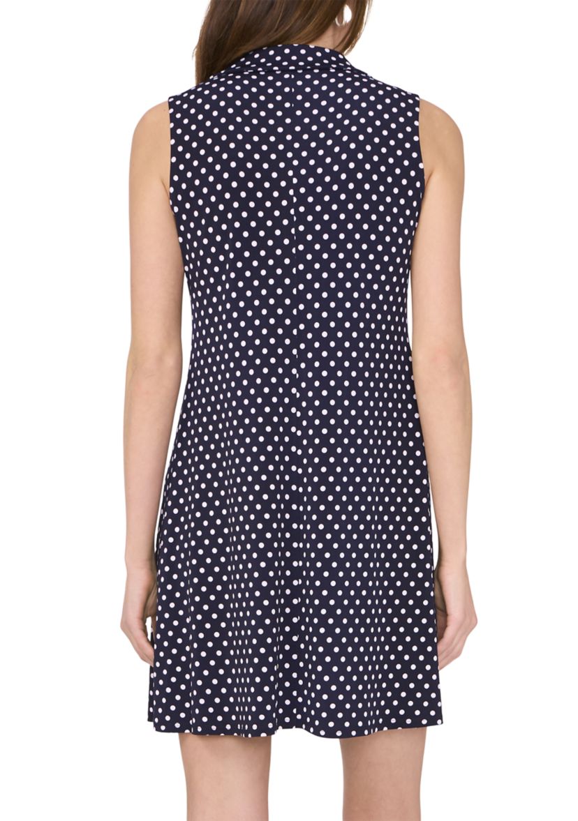 Womens Dot Printed Shift Dress