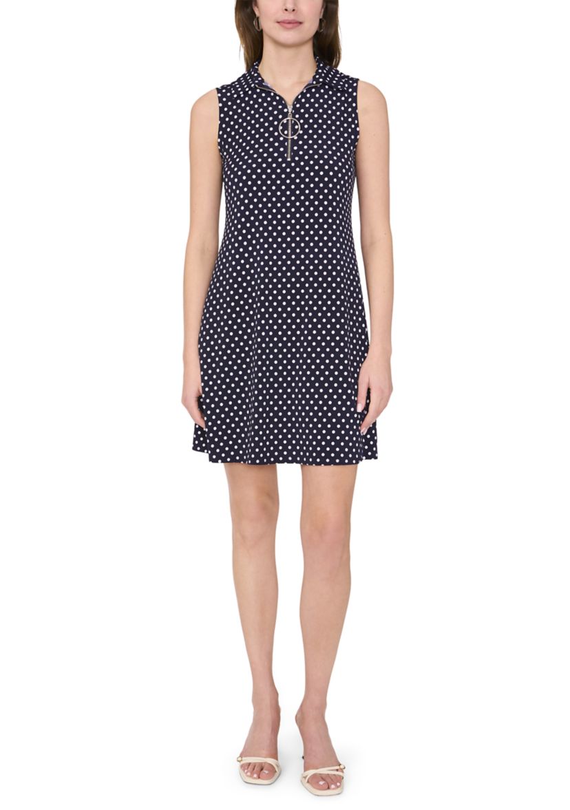 Womens Dot Printed Shift Dress