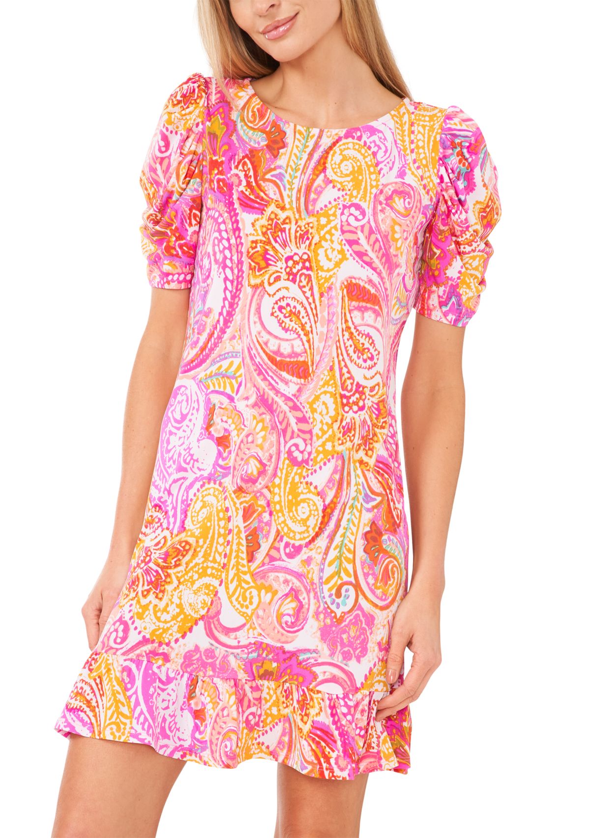 Womens Printed A-Line Dress