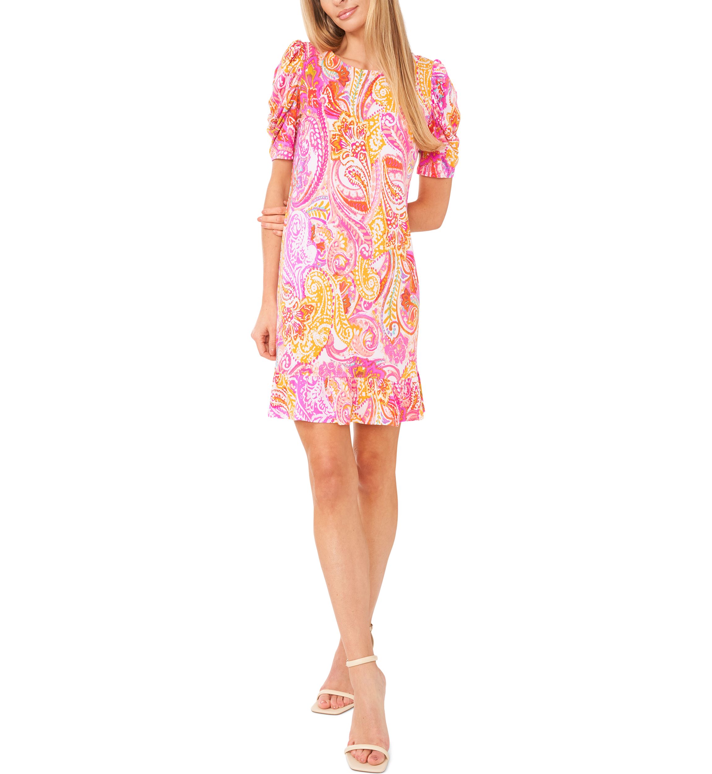 Womens Printed A-Line Dress