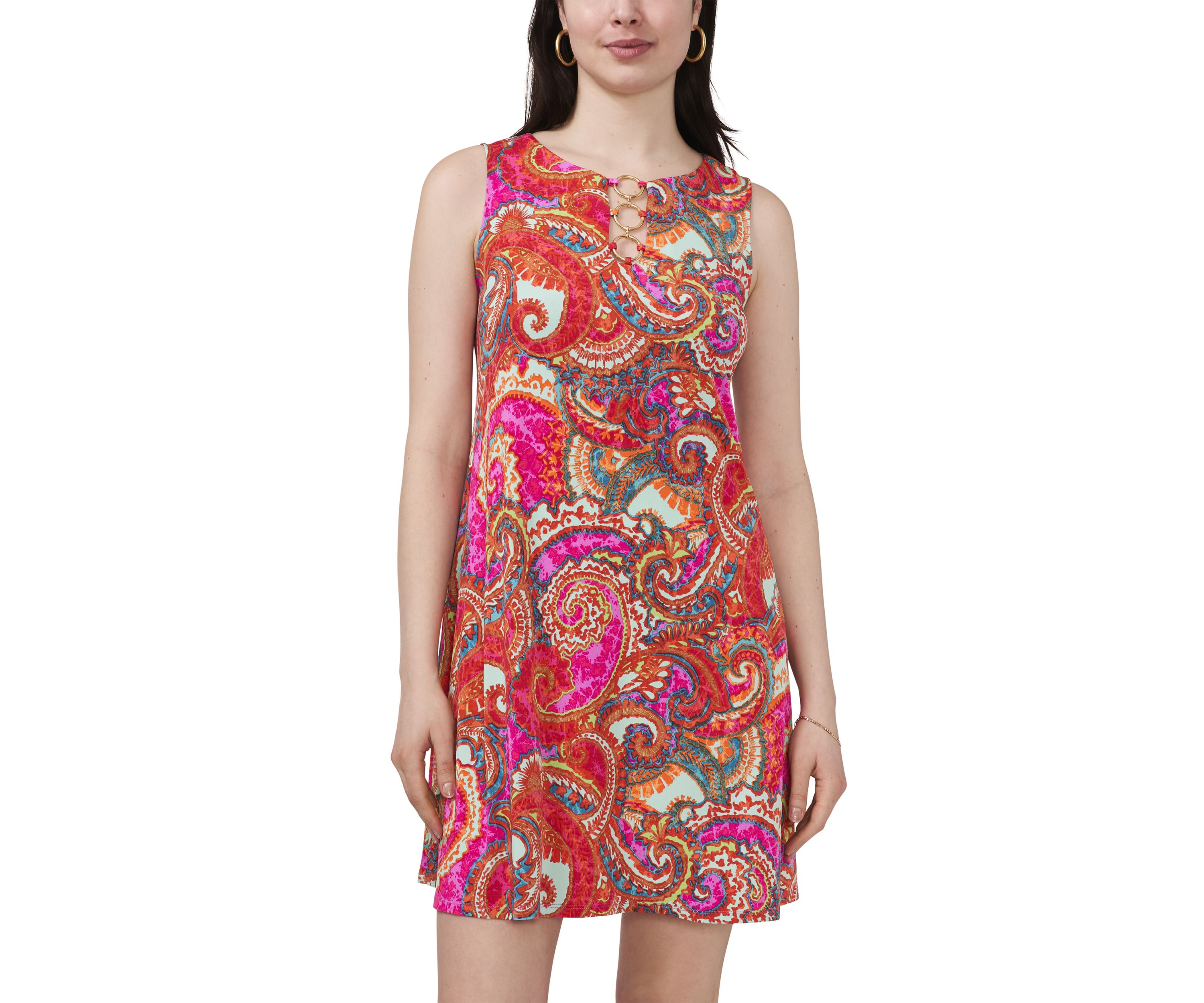 Womens Paisley Printed Dress