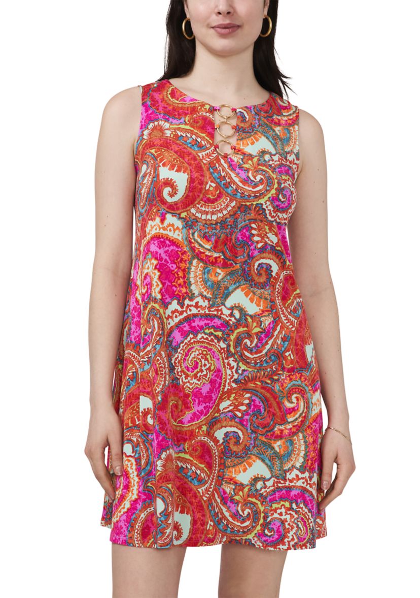 Womens Paisley Printed Dress