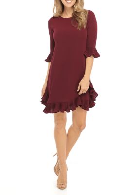 MSK Women s Ruffle Trim Shift Dress belk