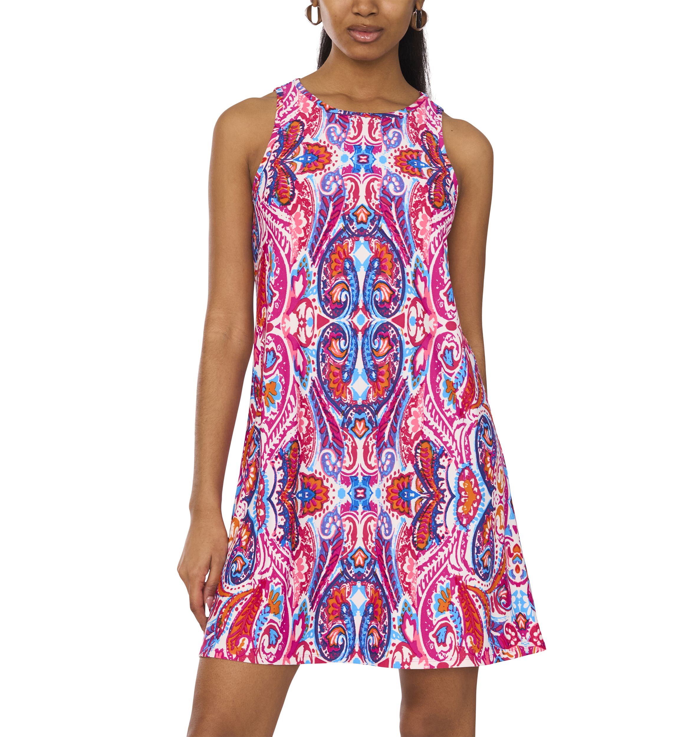 Womens Abstract Printed Dress