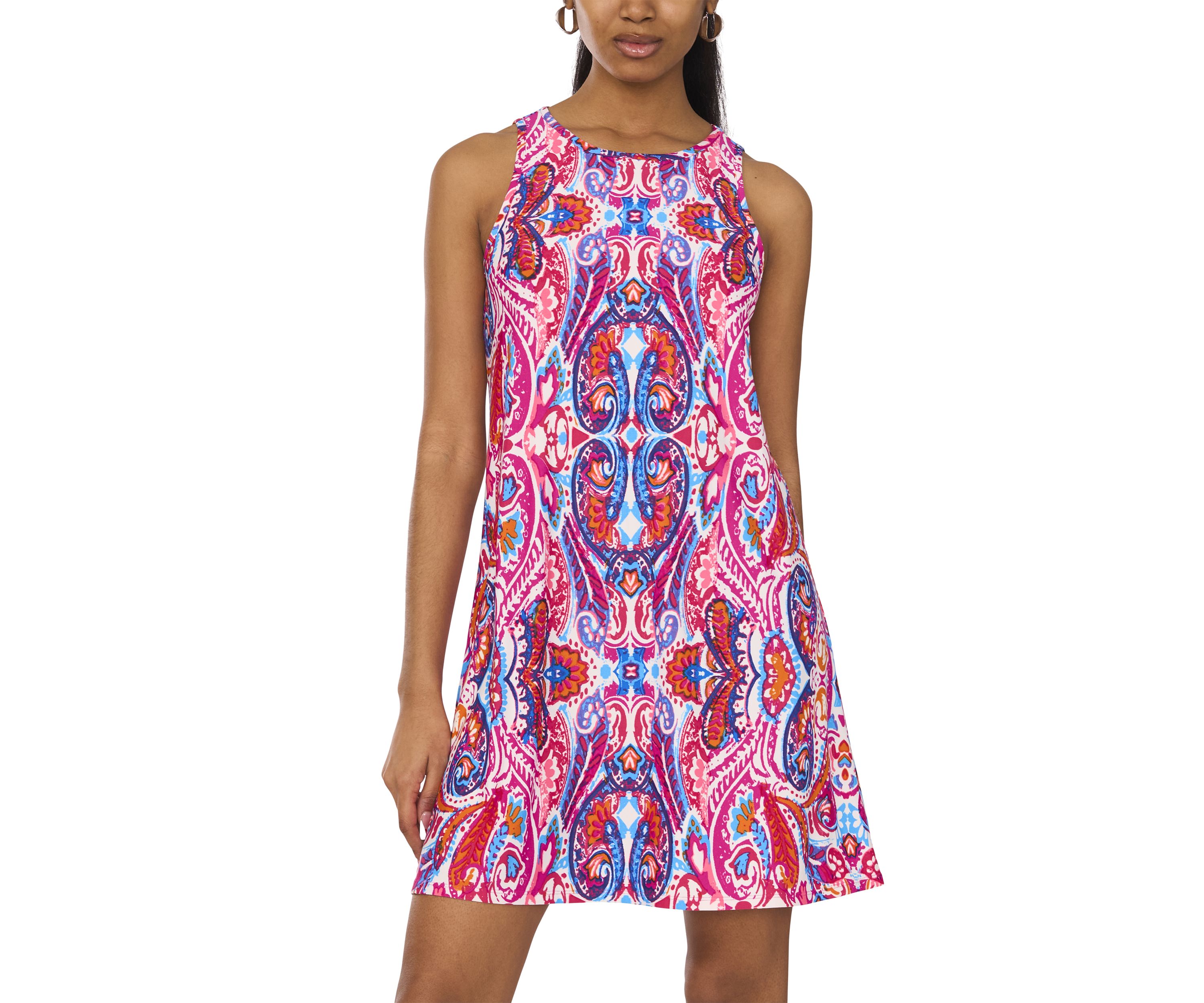 Womens Abstract Printed Dress