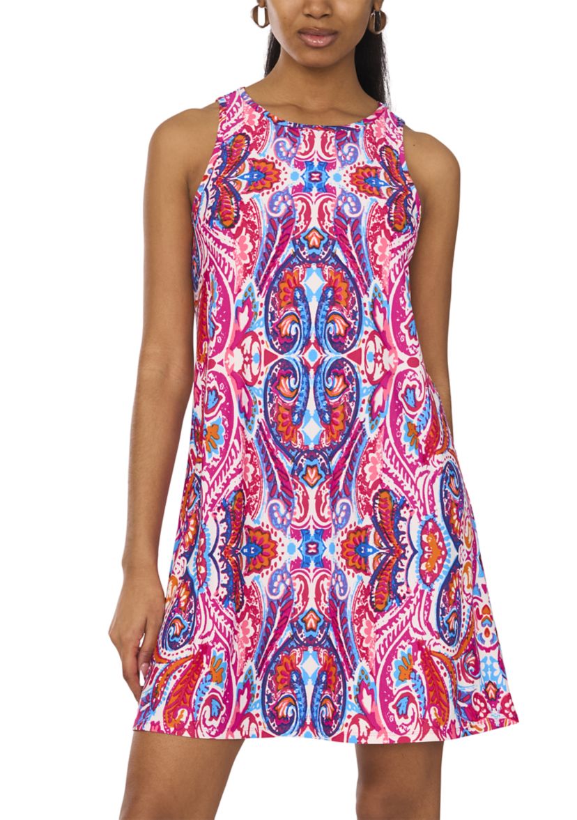Womens Abstract Printed Dress