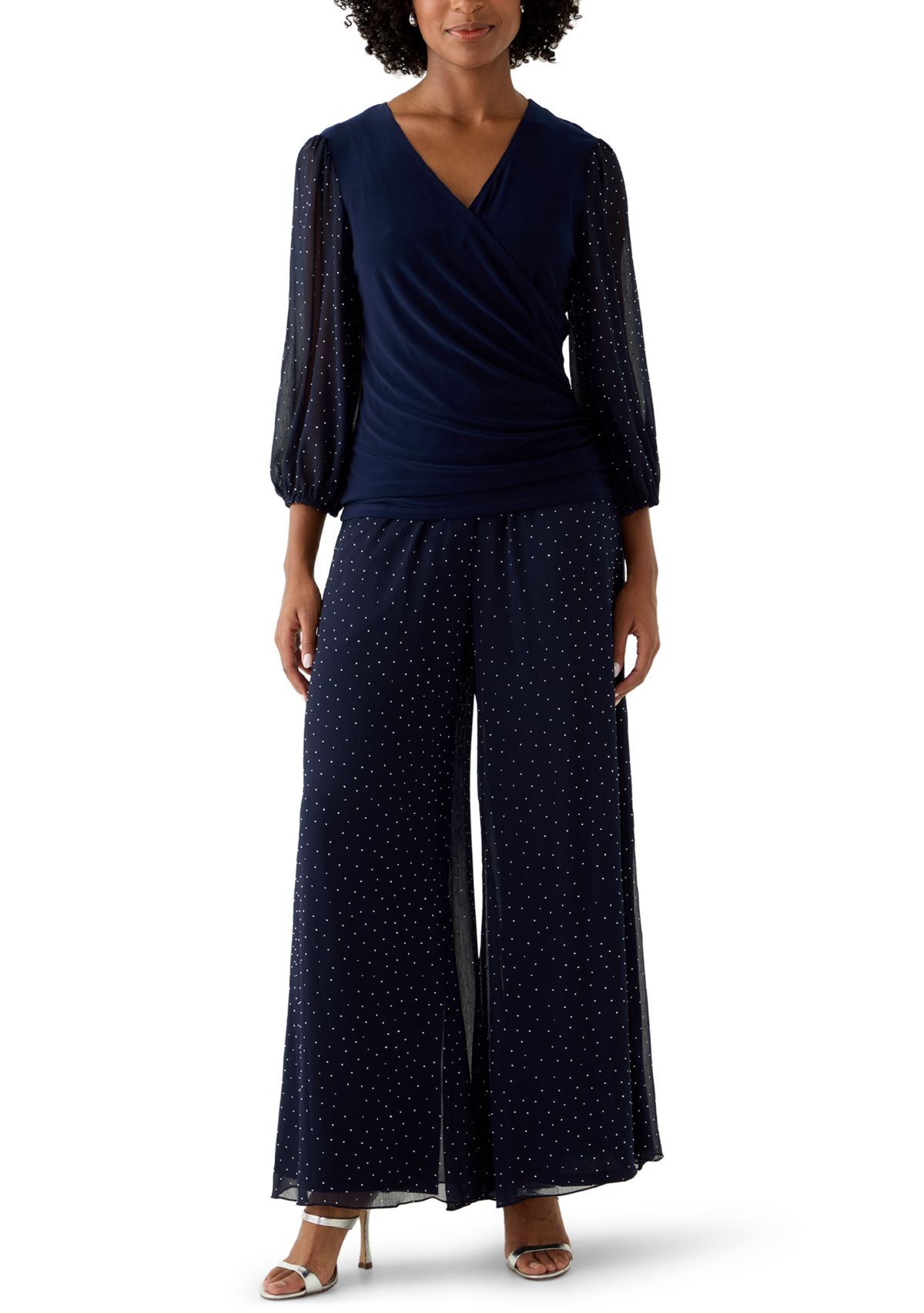 Womens Chiffon Relaxed Trousers