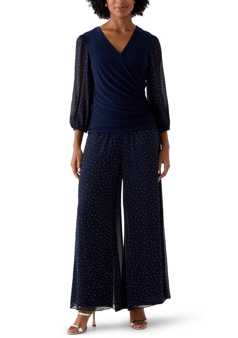 Womens Chiffon Relaxed Trousers