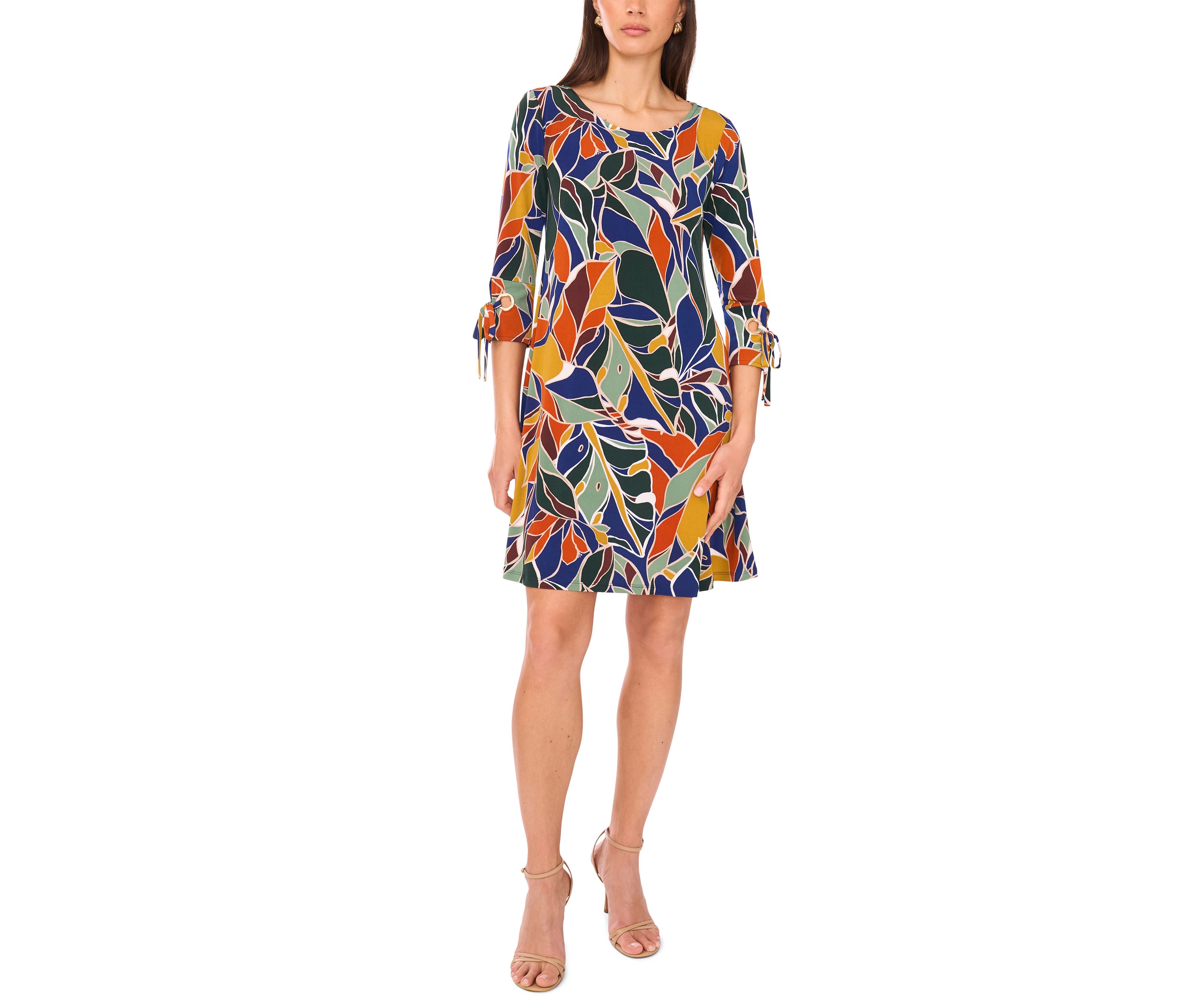 Womens Abstract Printed Dress