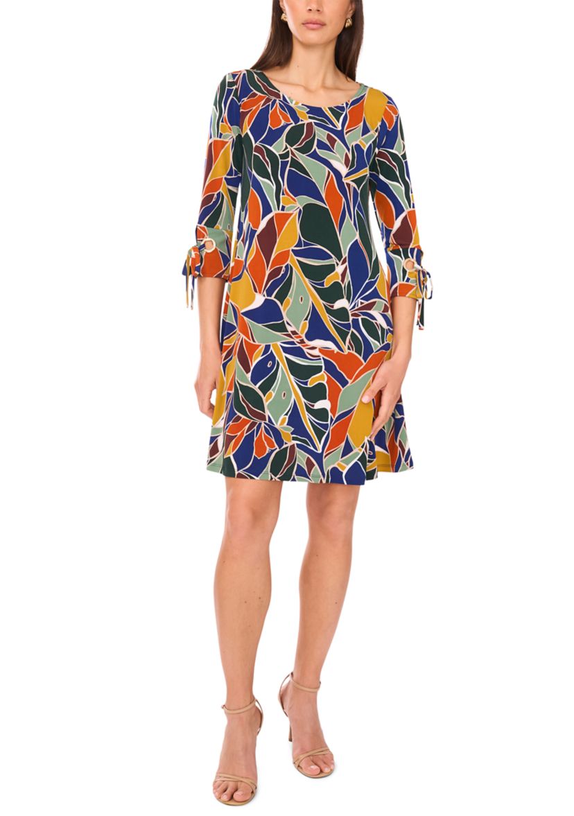 Womens Abstract Printed Dress
