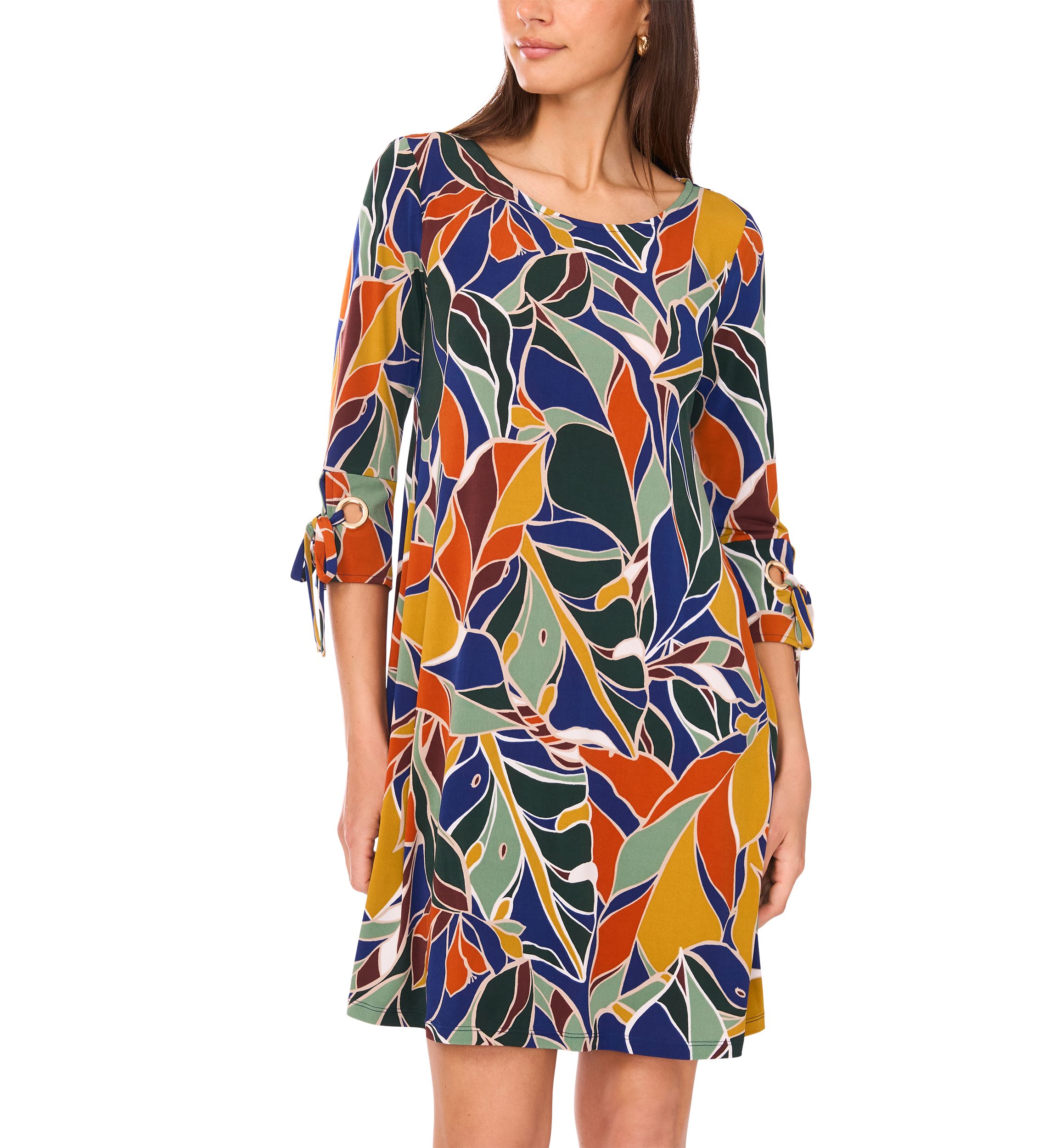Womens Abstract Printed Dress