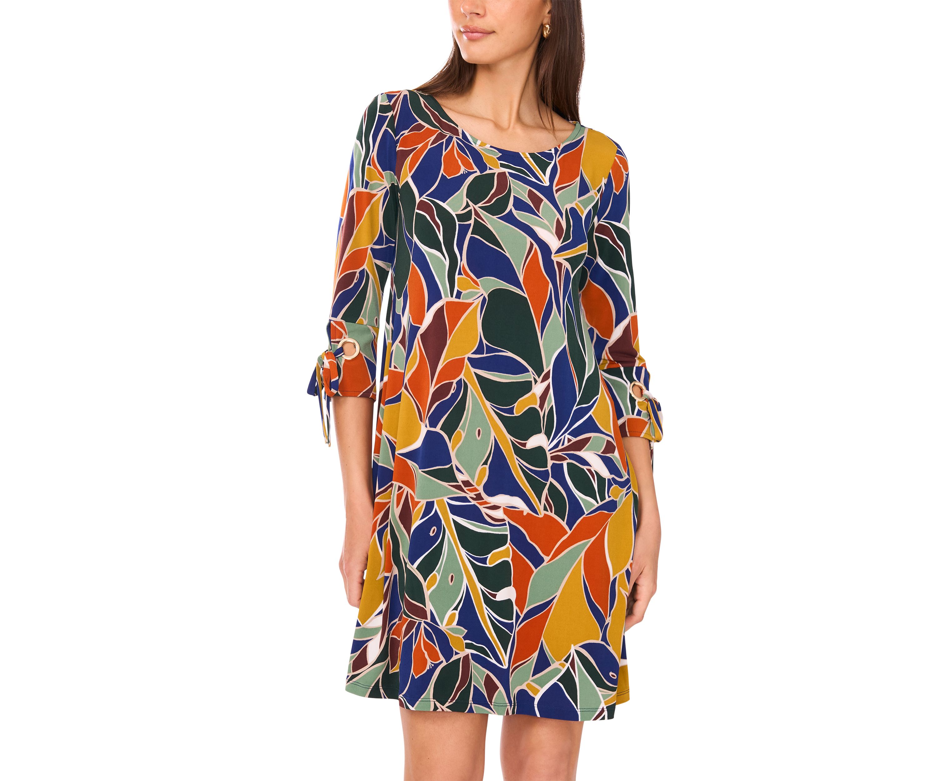 Womens Abstract Printed Dress