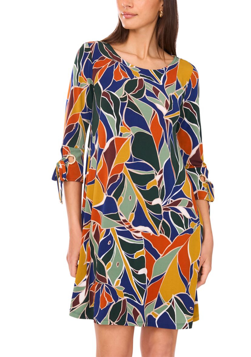 Womens Abstract Printed Dress