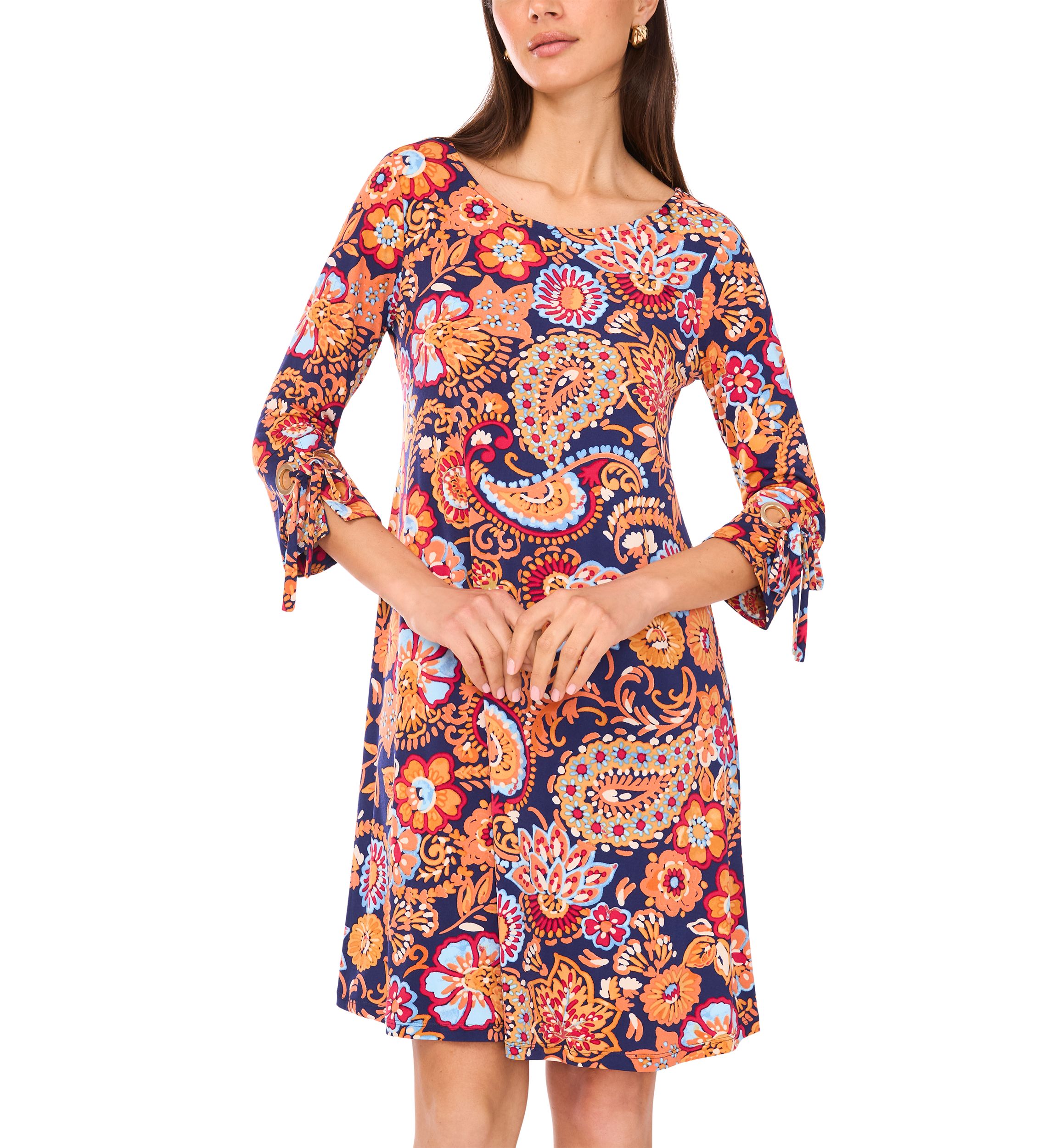 Womens Abstract Printed Dress
