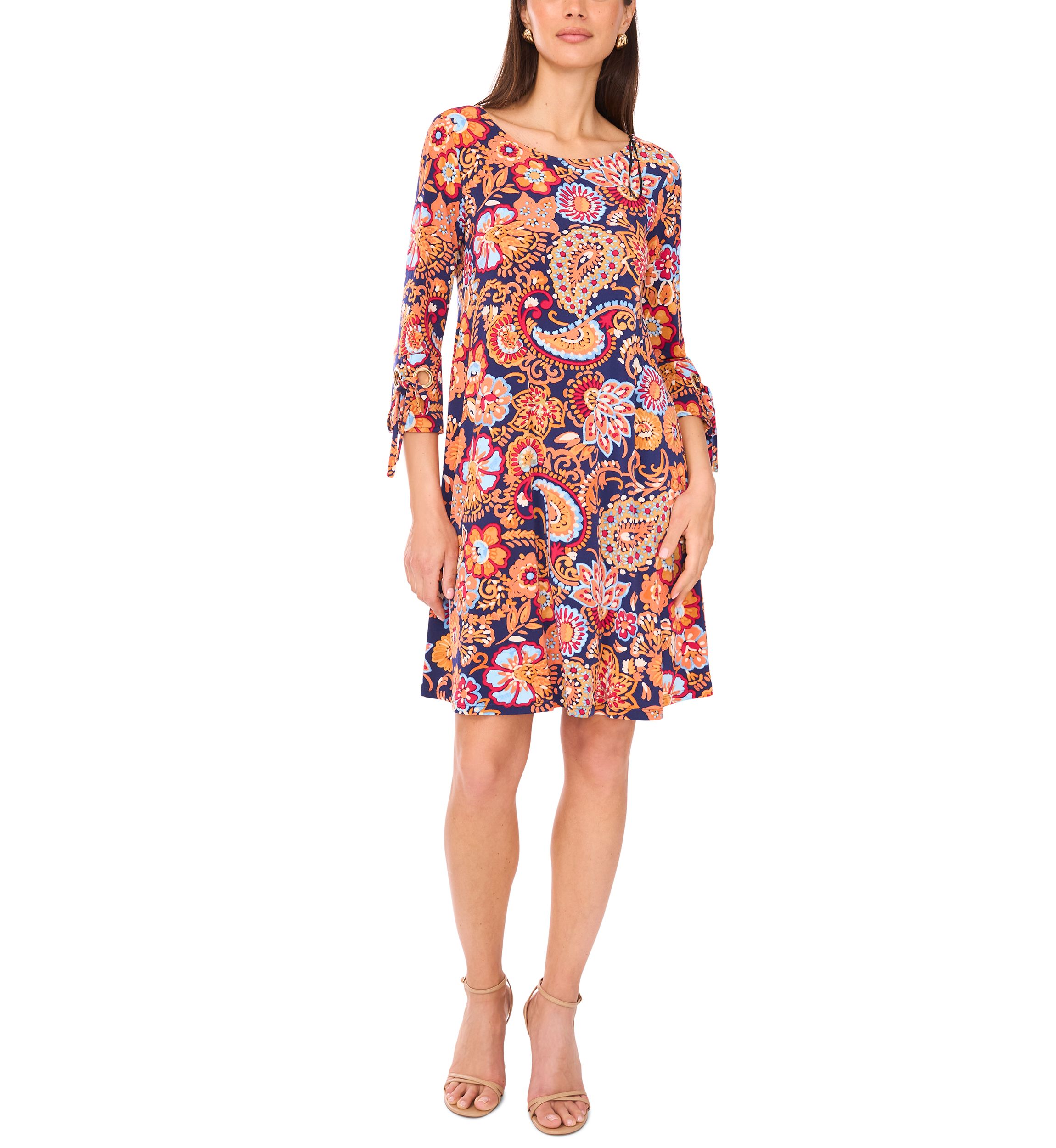 Womens Abstract Printed Dress