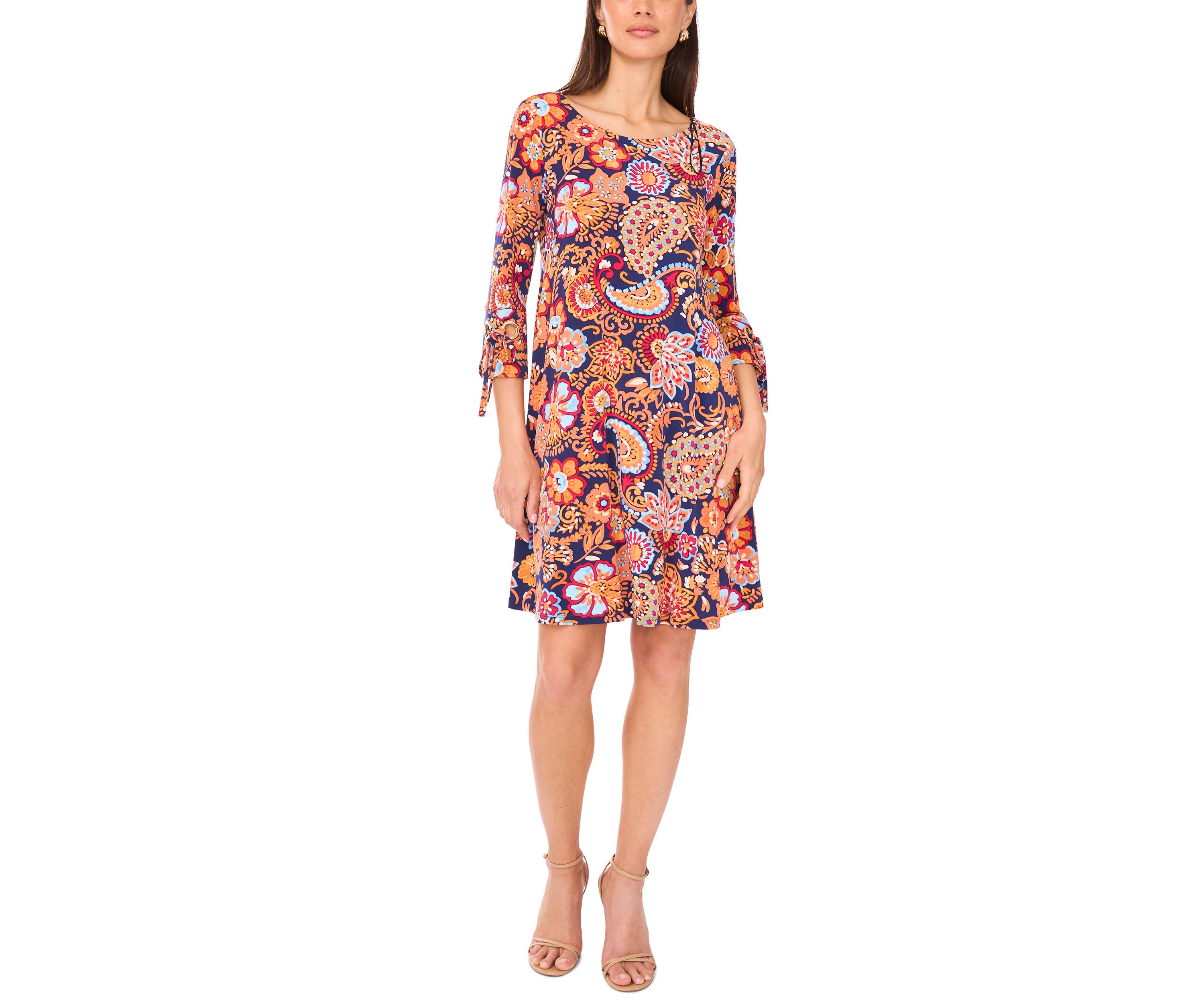 Womens Abstract Printed Dress