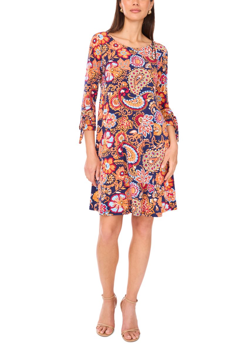 Womens Abstract Printed Dress