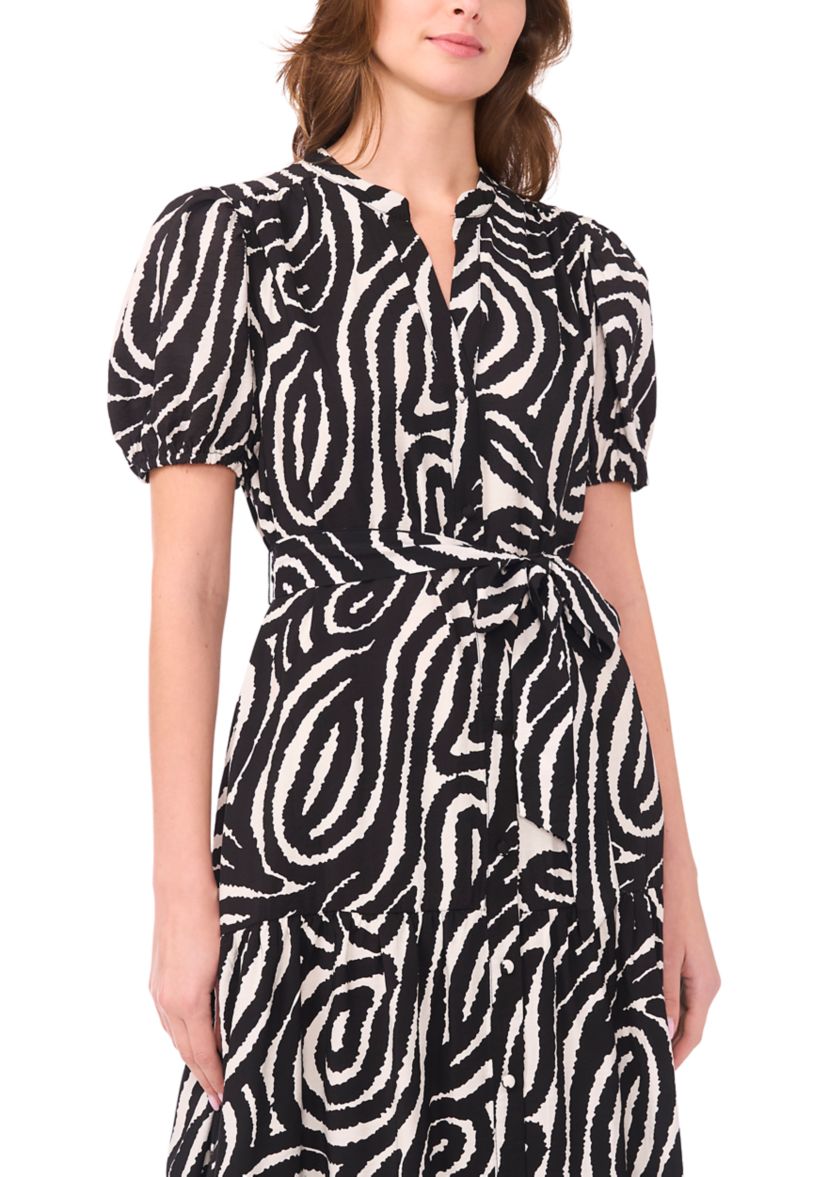 msk black and white dress A-Line Colorblock Soft Knit Dress Black/White / L