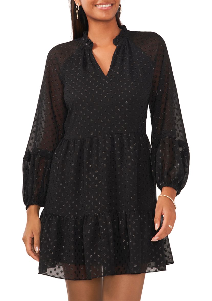 slim fit dress slacks Black Gold Bell Sleeve Metallic Lace Sheath Dress