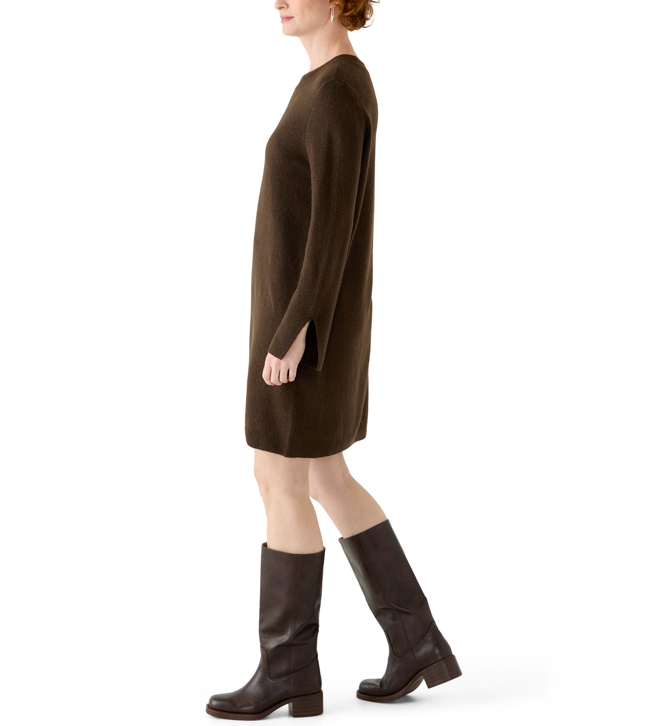 belk red sweater dress MSK Women's Long Sleeve Solid A-Line Sweater Dress, Grey, Small