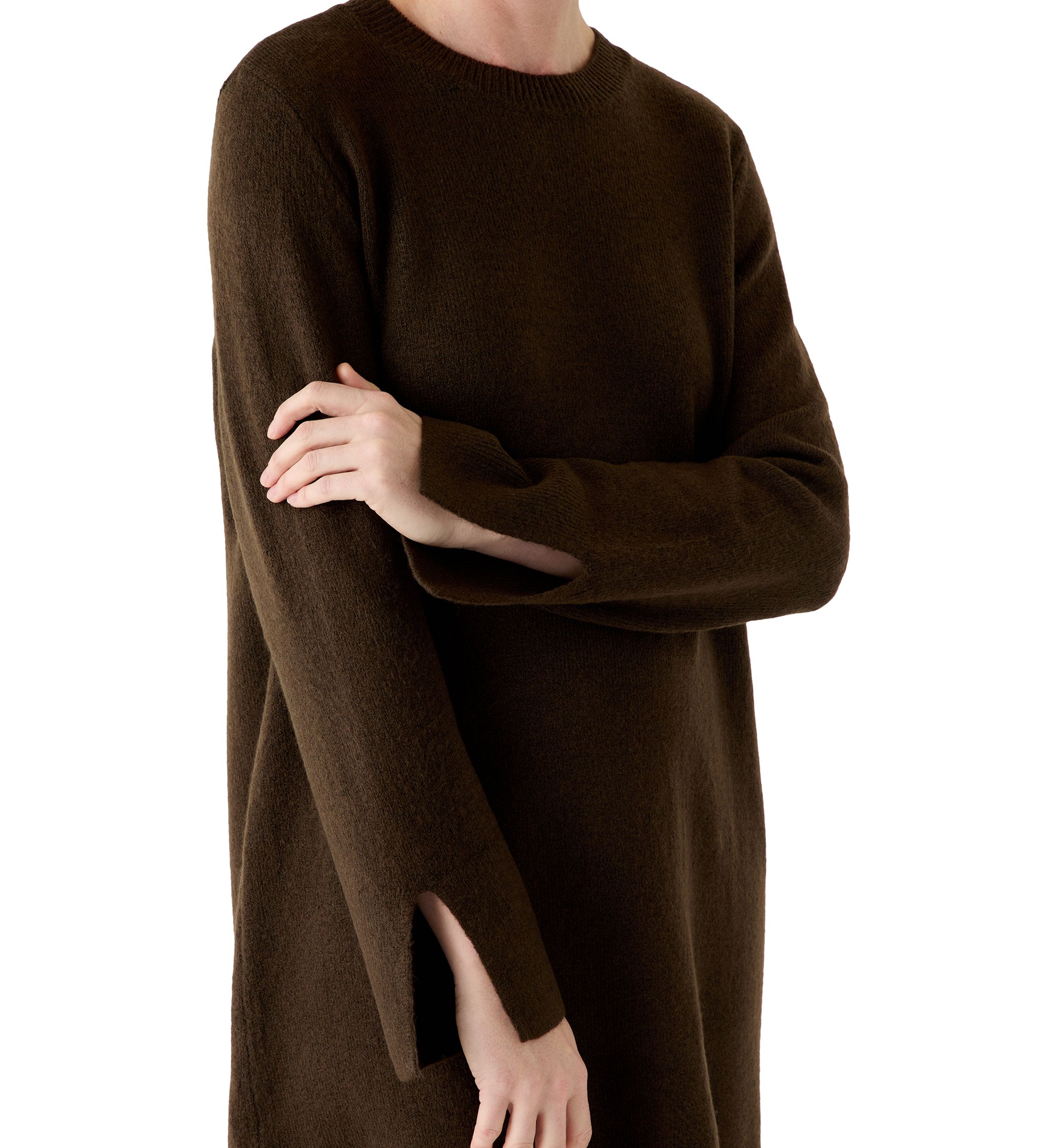 Msk Women's Long Sleeve Solid A-Line Sweater Dress, XL