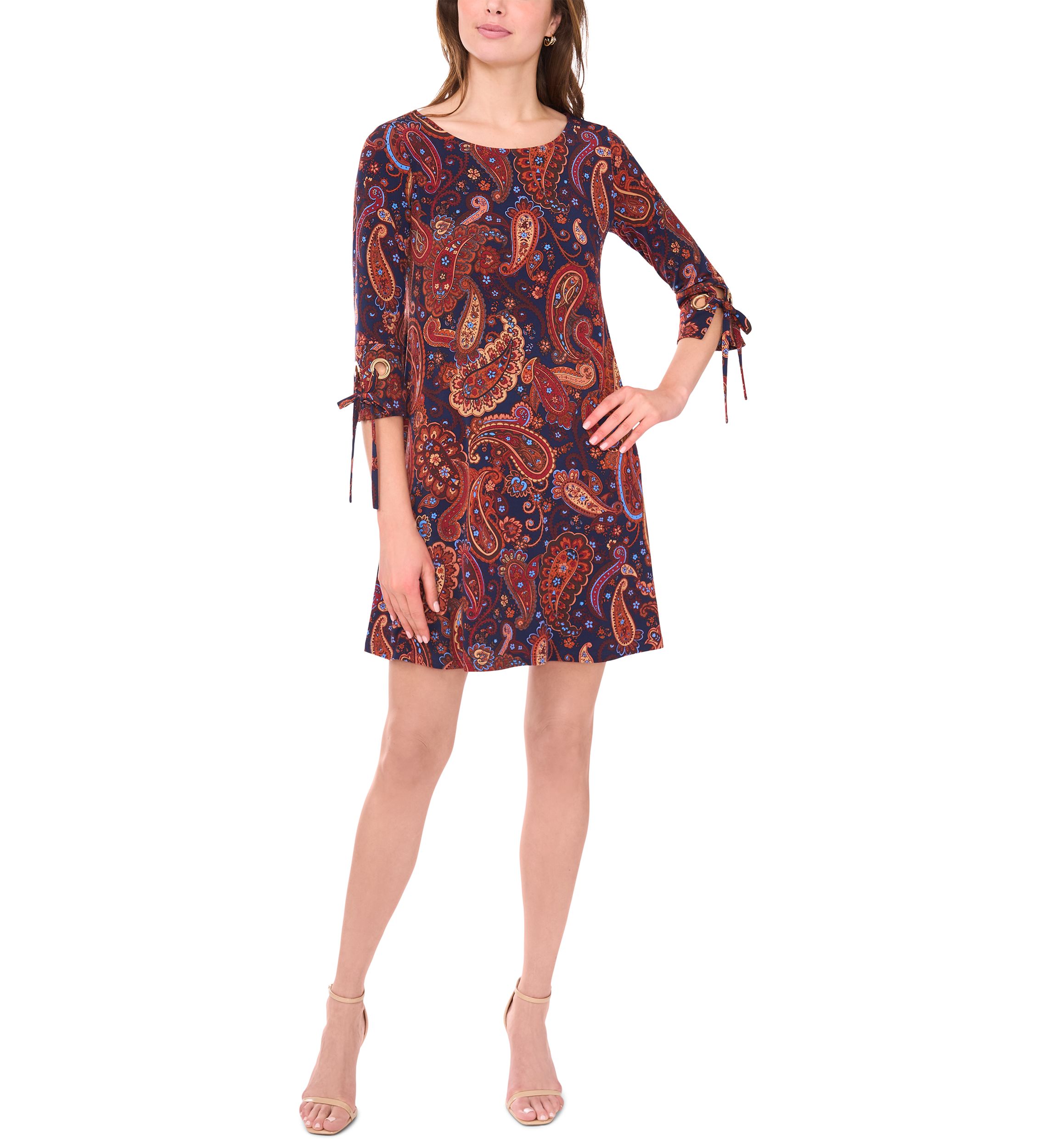 Womens Floral Printed A-Line Dress