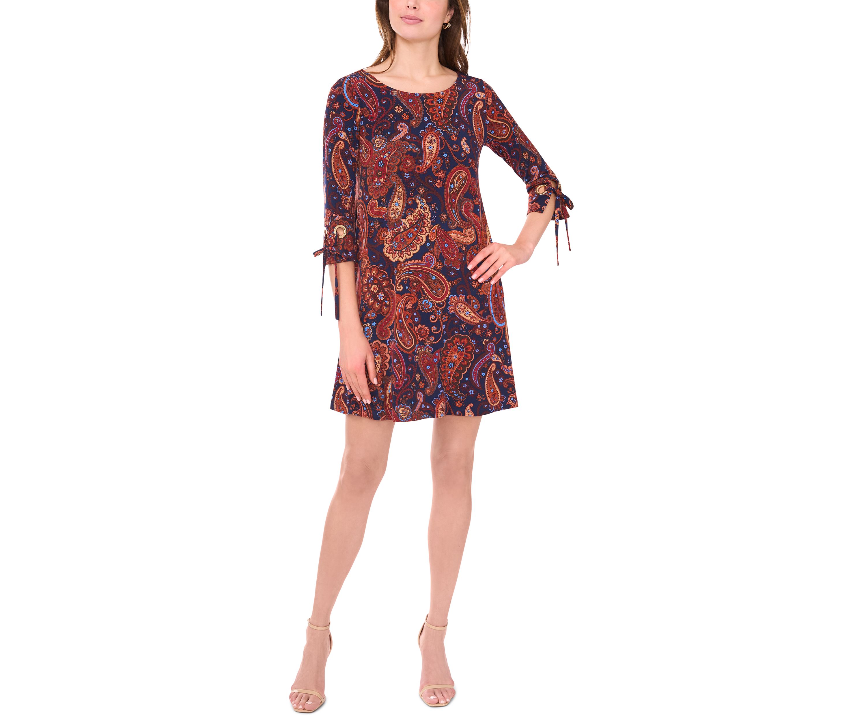 Womens Floral Printed A-Line Dress