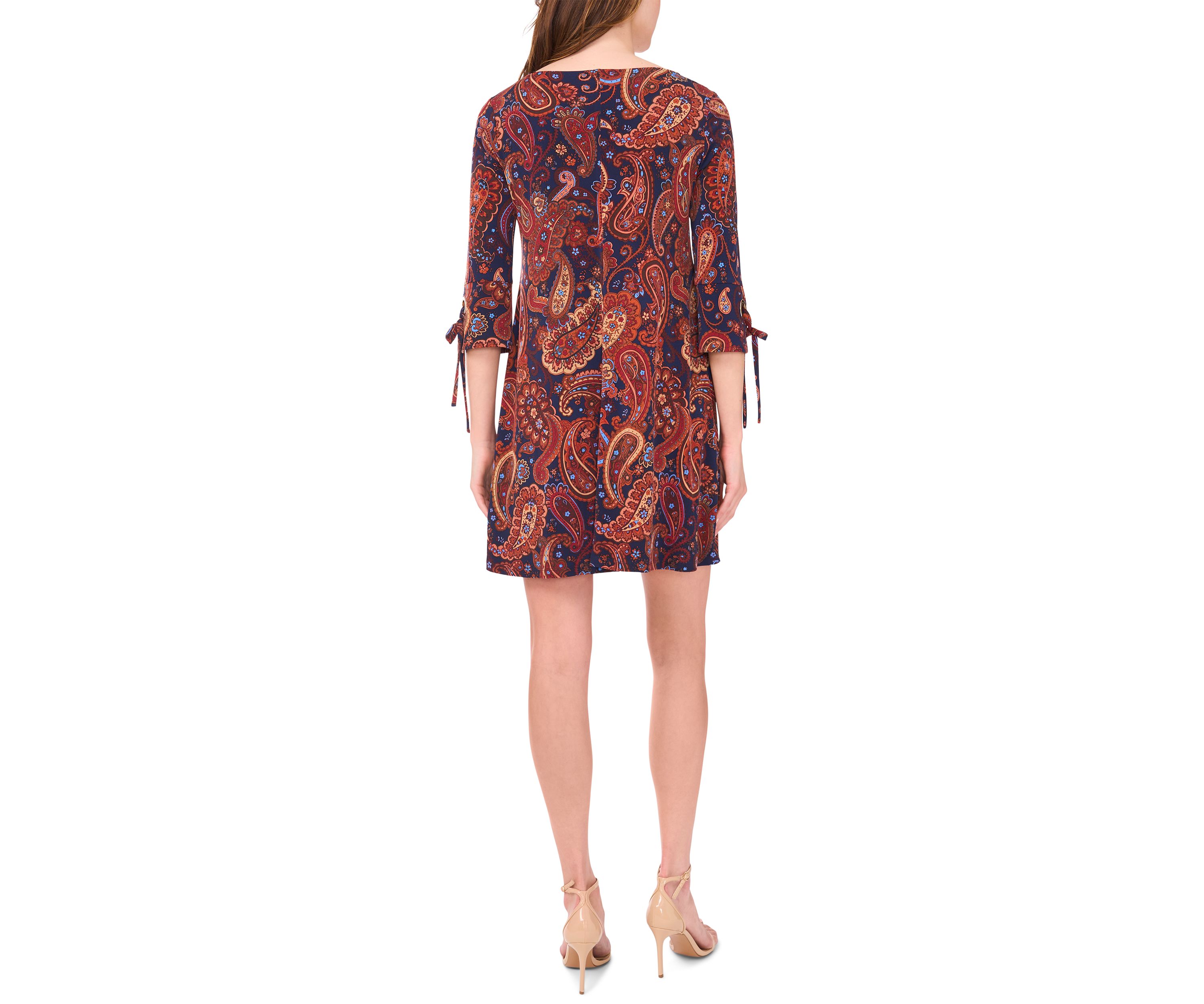 Womens Floral Printed A-Line Dress