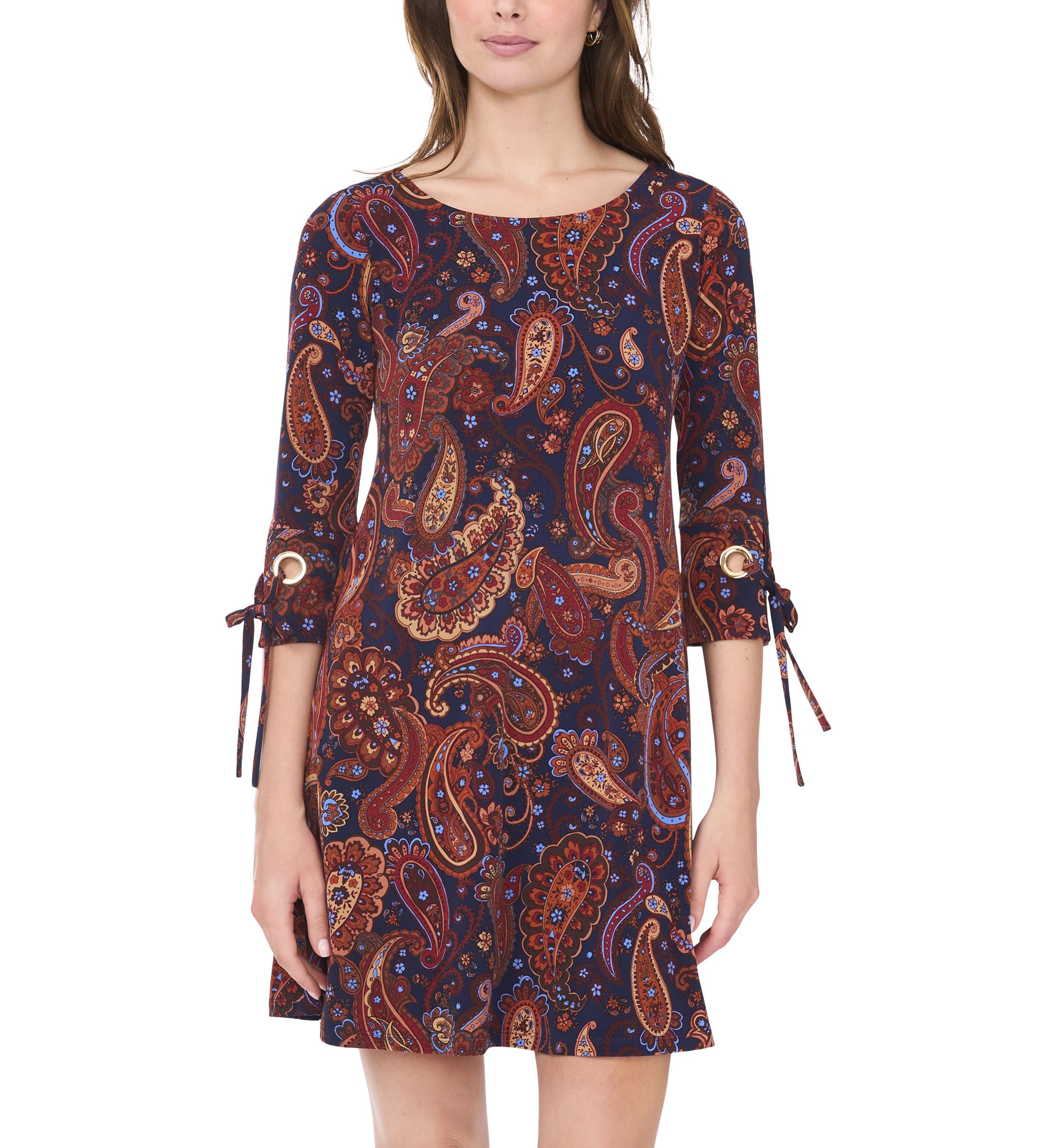 Womens Floral Printed A-Line Dress