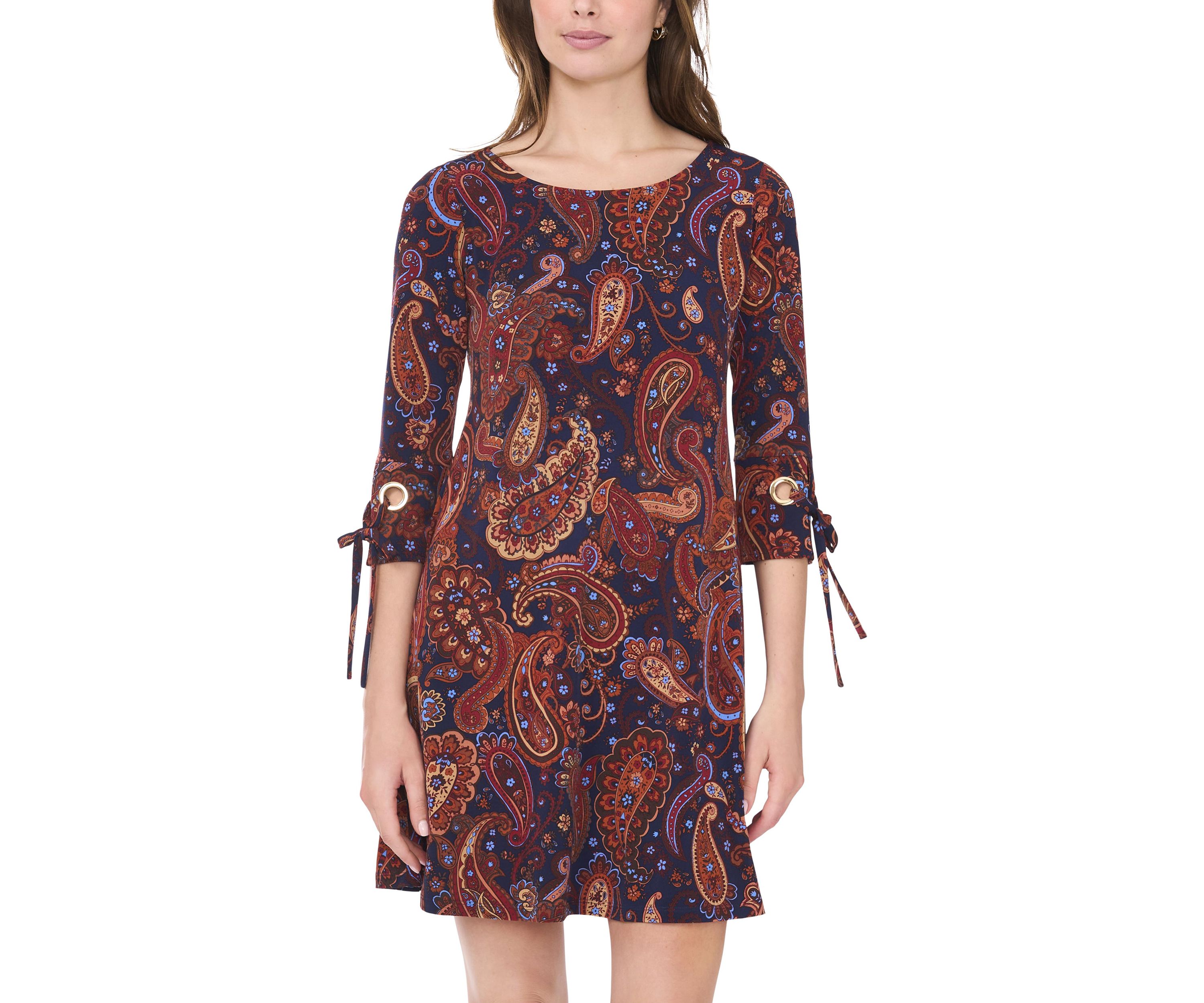 Womens Floral Printed A-Line Dress