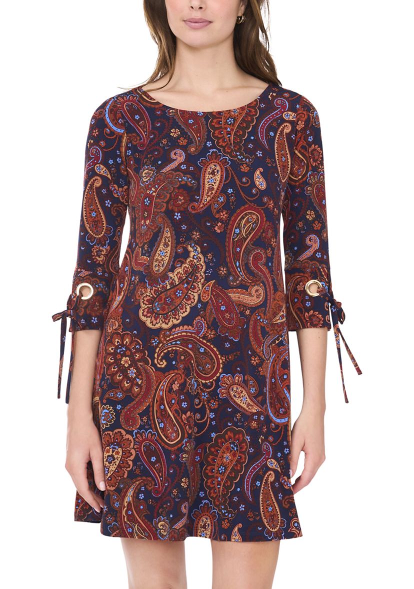 Womens Floral Printed A-Line Dress
