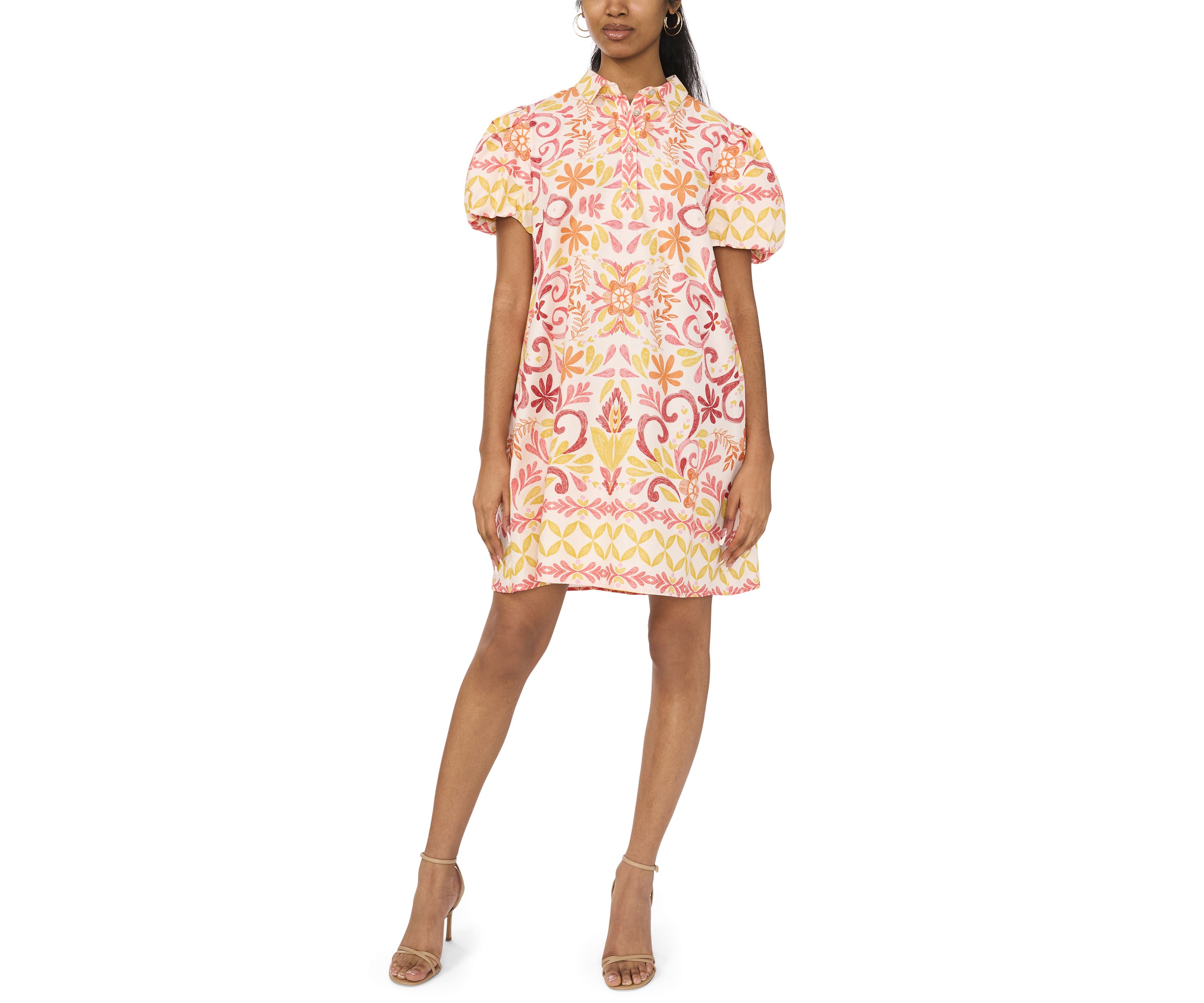 Womens Printed Mini A-Line Dress