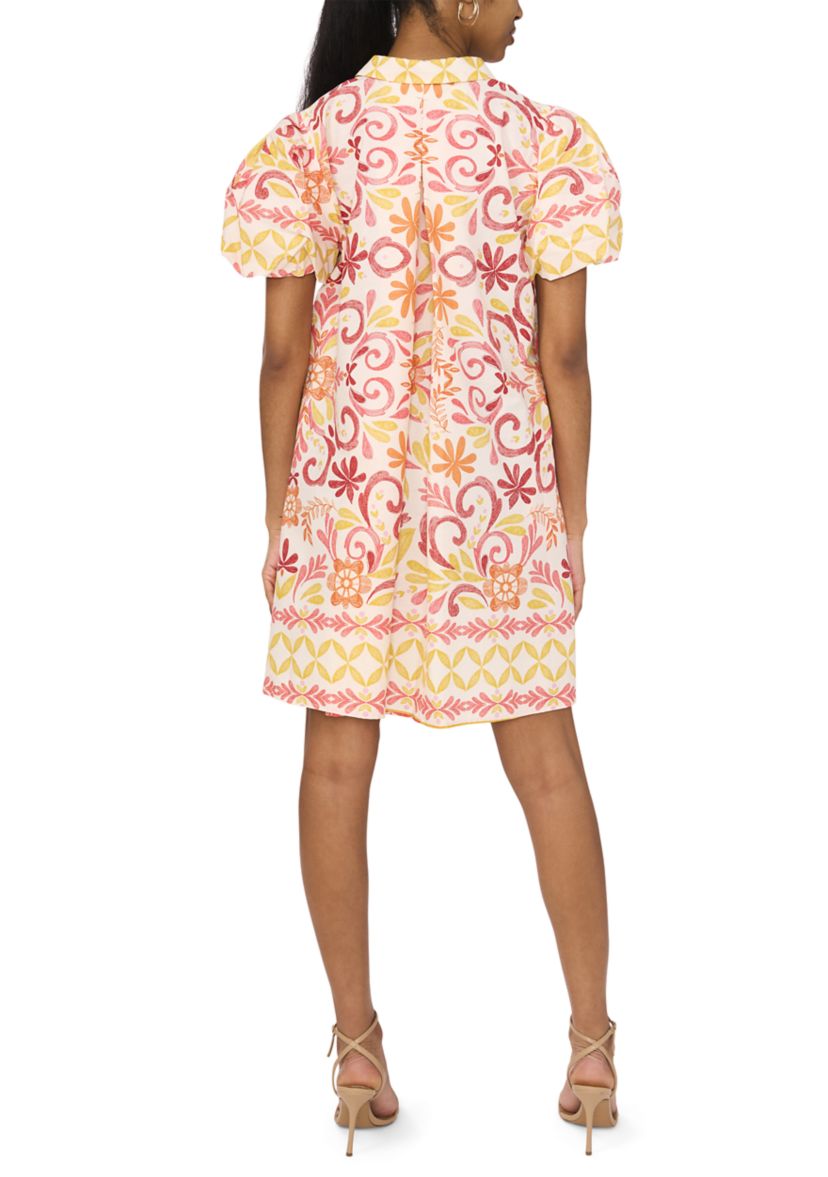 Womens Printed Mini A-Line Dress