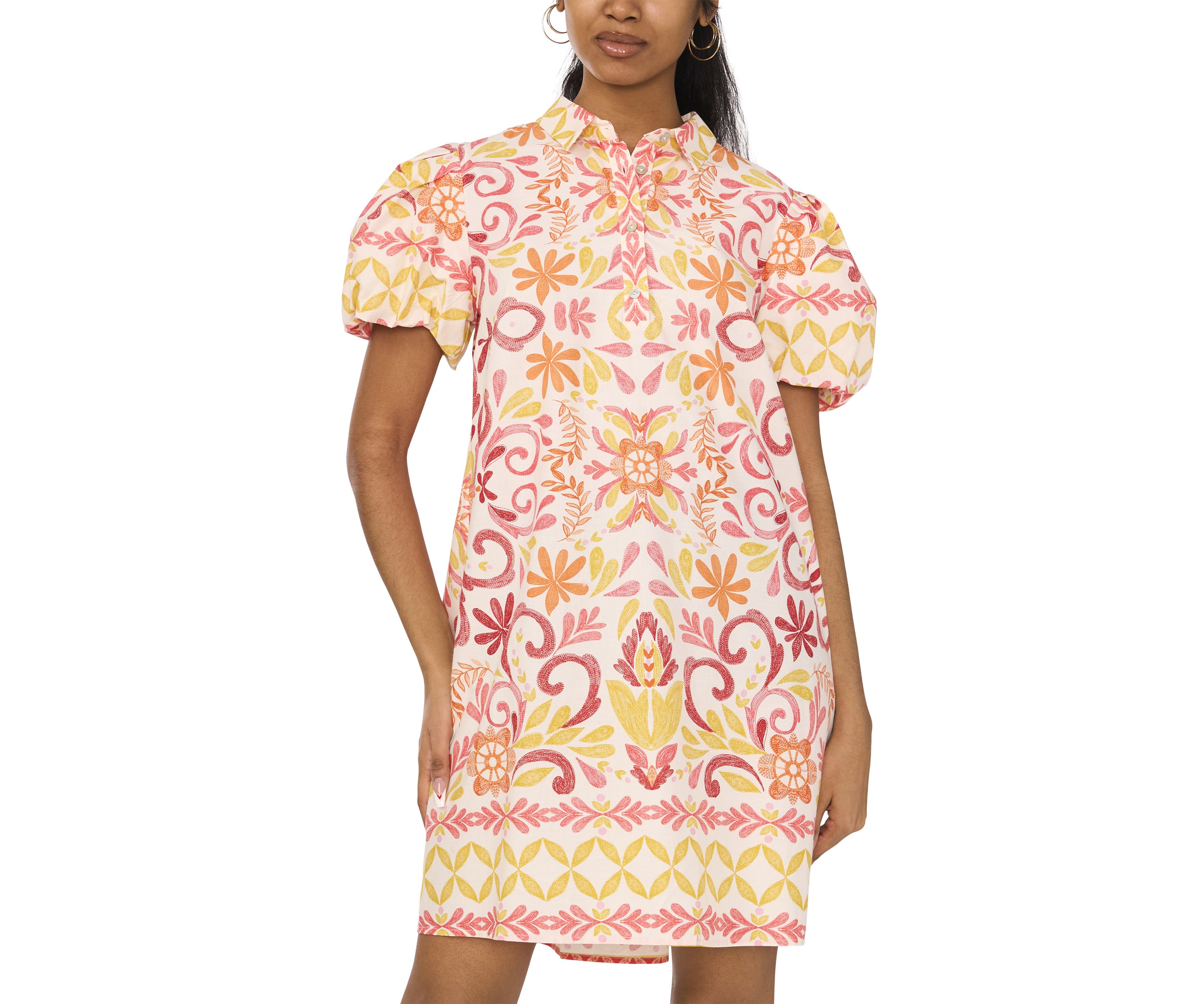 Womens Printed Mini A-Line Dress