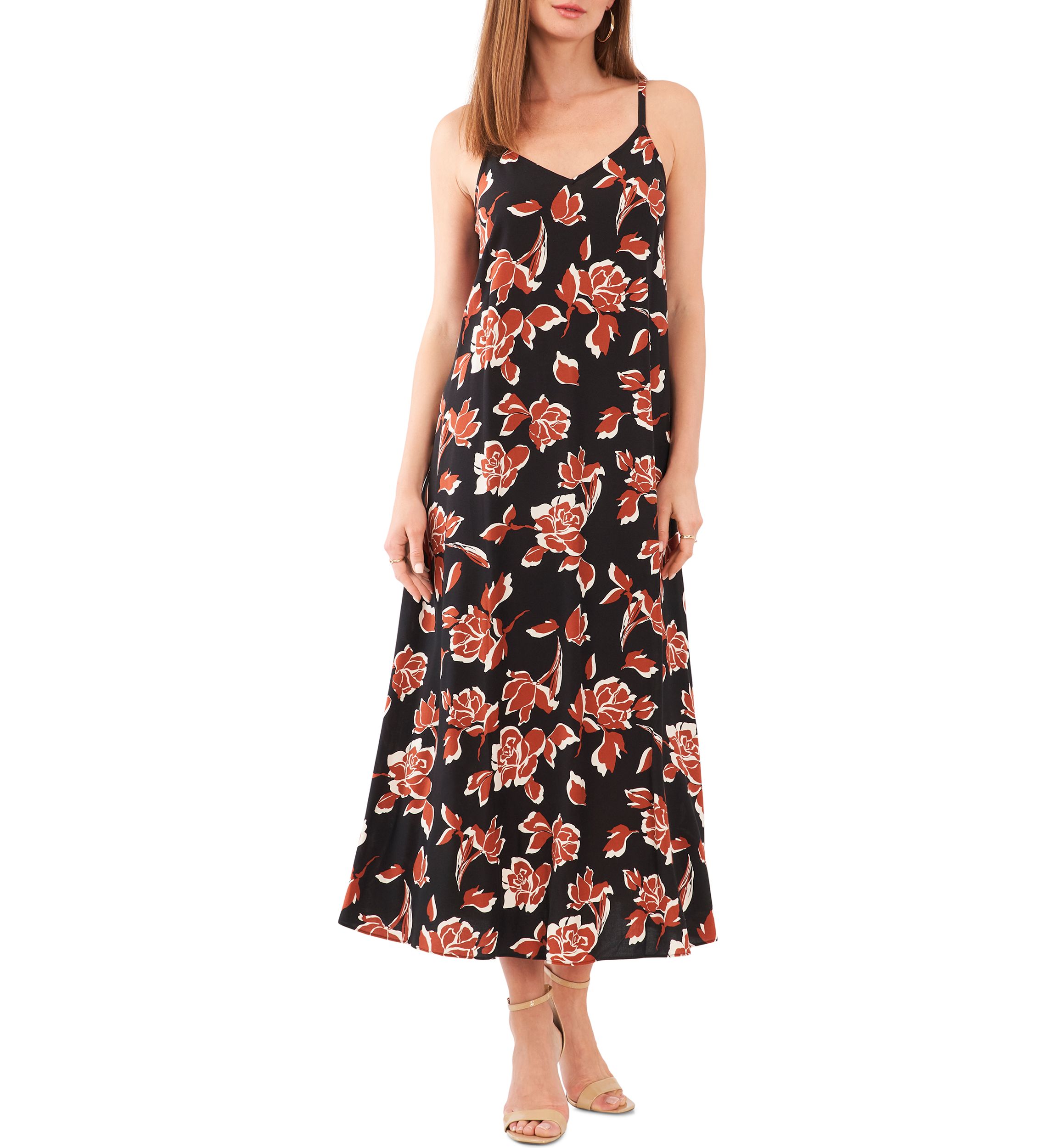 Womens Floral Printed Maxi Dress